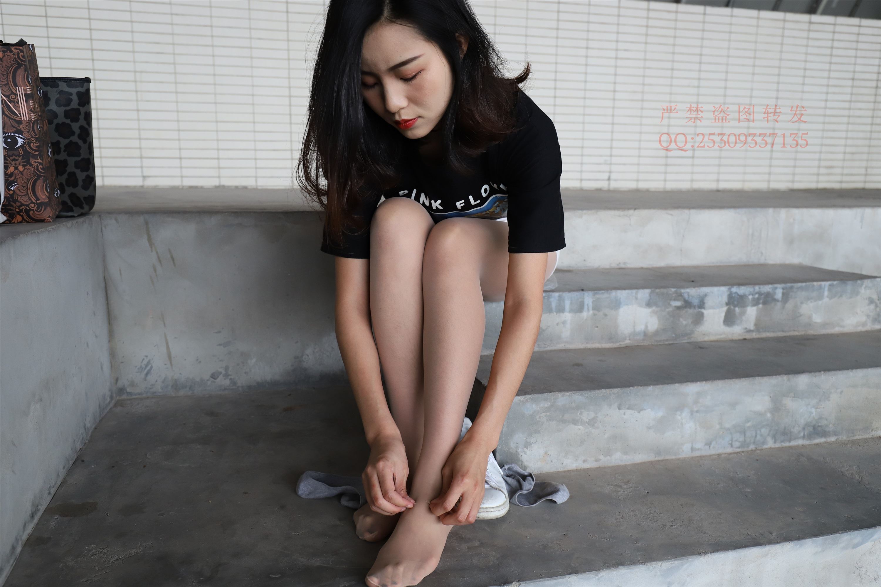 大西瓜套图 2018 7.8月活动模特二贝壳头户外肉si船袜6