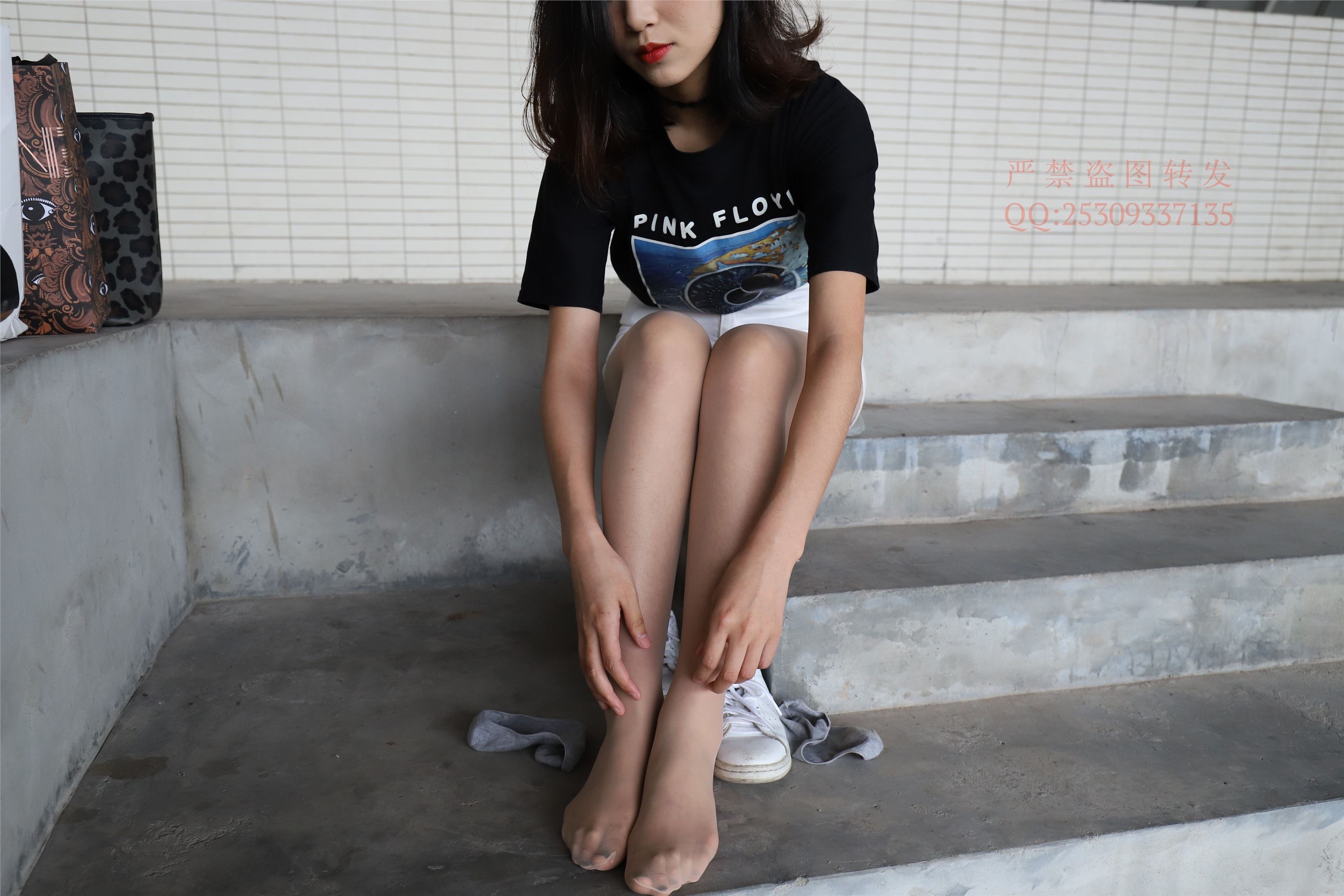 大西瓜套图 2018 7.8月活动模特二贝壳头户外肉si船袜6