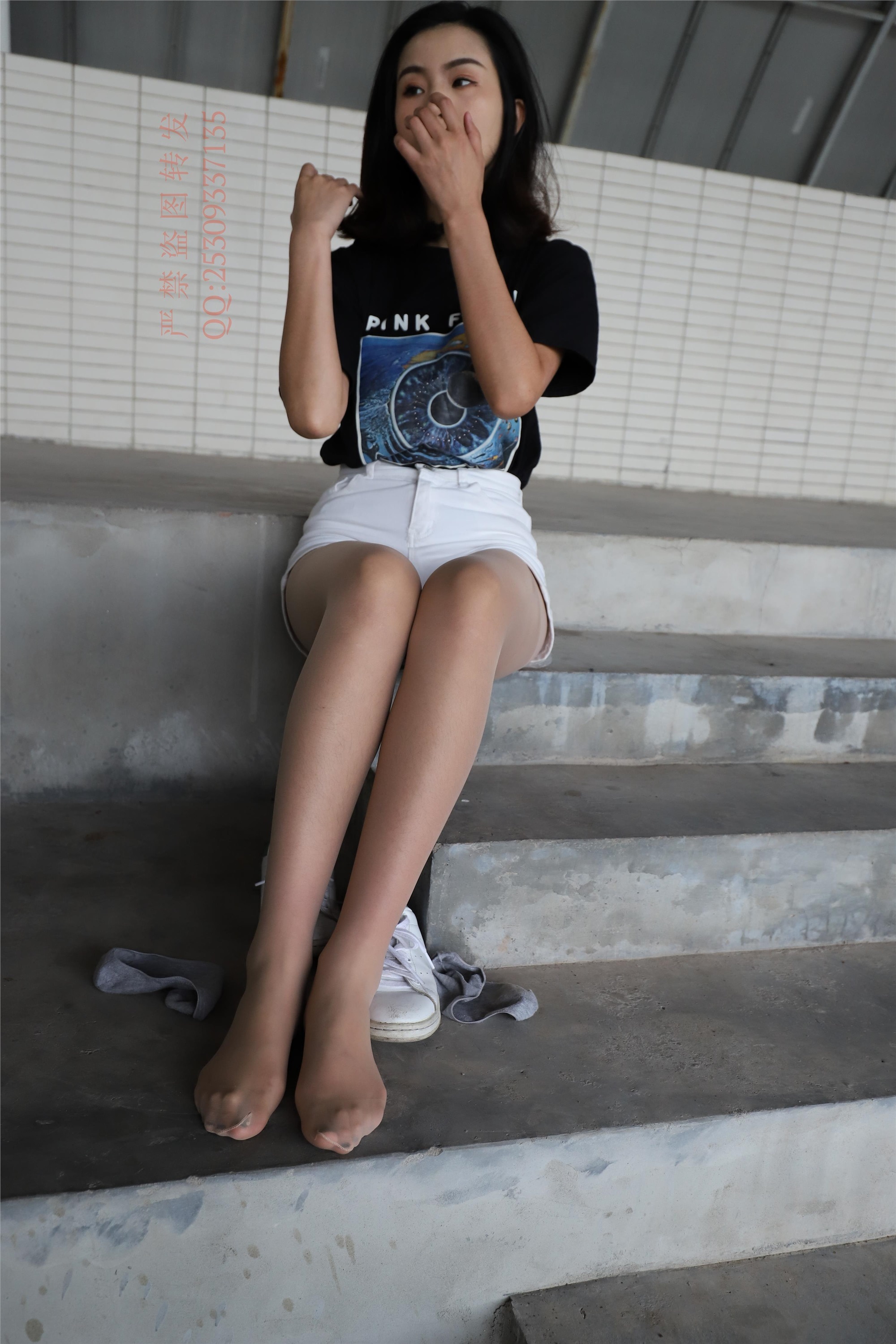 大西瓜套图 2018 7.8月活动模特二贝壳头户外肉si船袜6