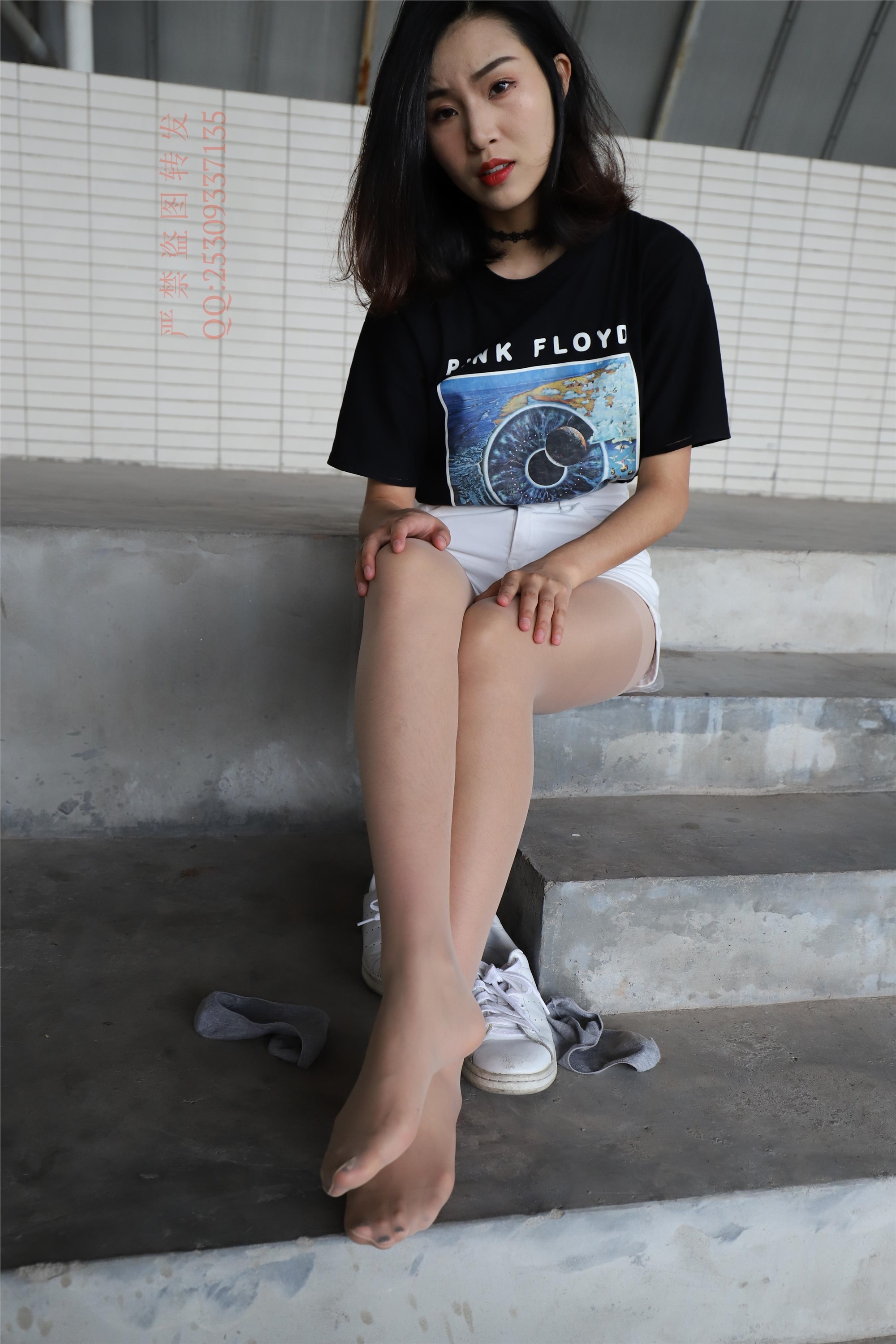 大西瓜套图 2018 7.8月活动模特二贝壳头户外肉si船袜6