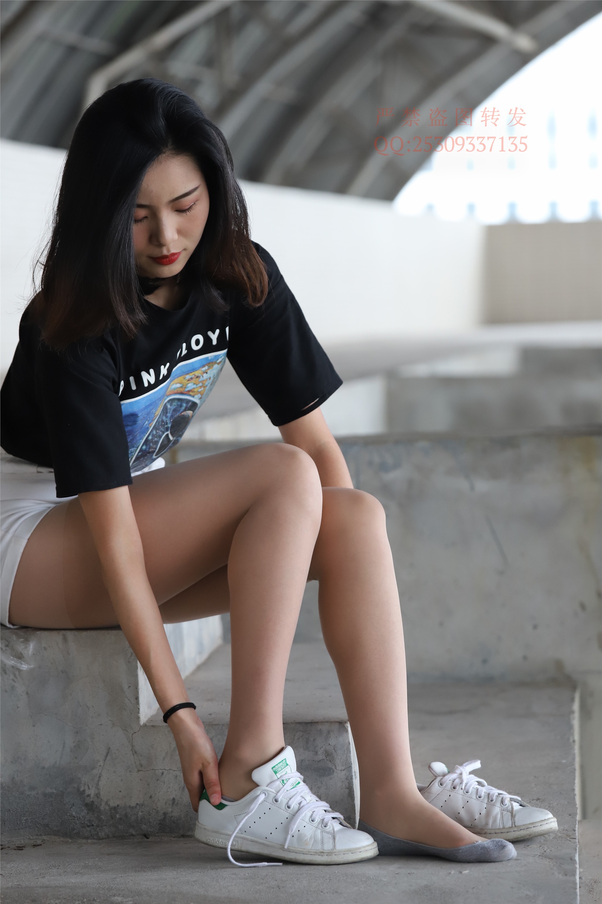 大西瓜套图 2018 7.8月活动模特二贝壳头户外肉si船袜6