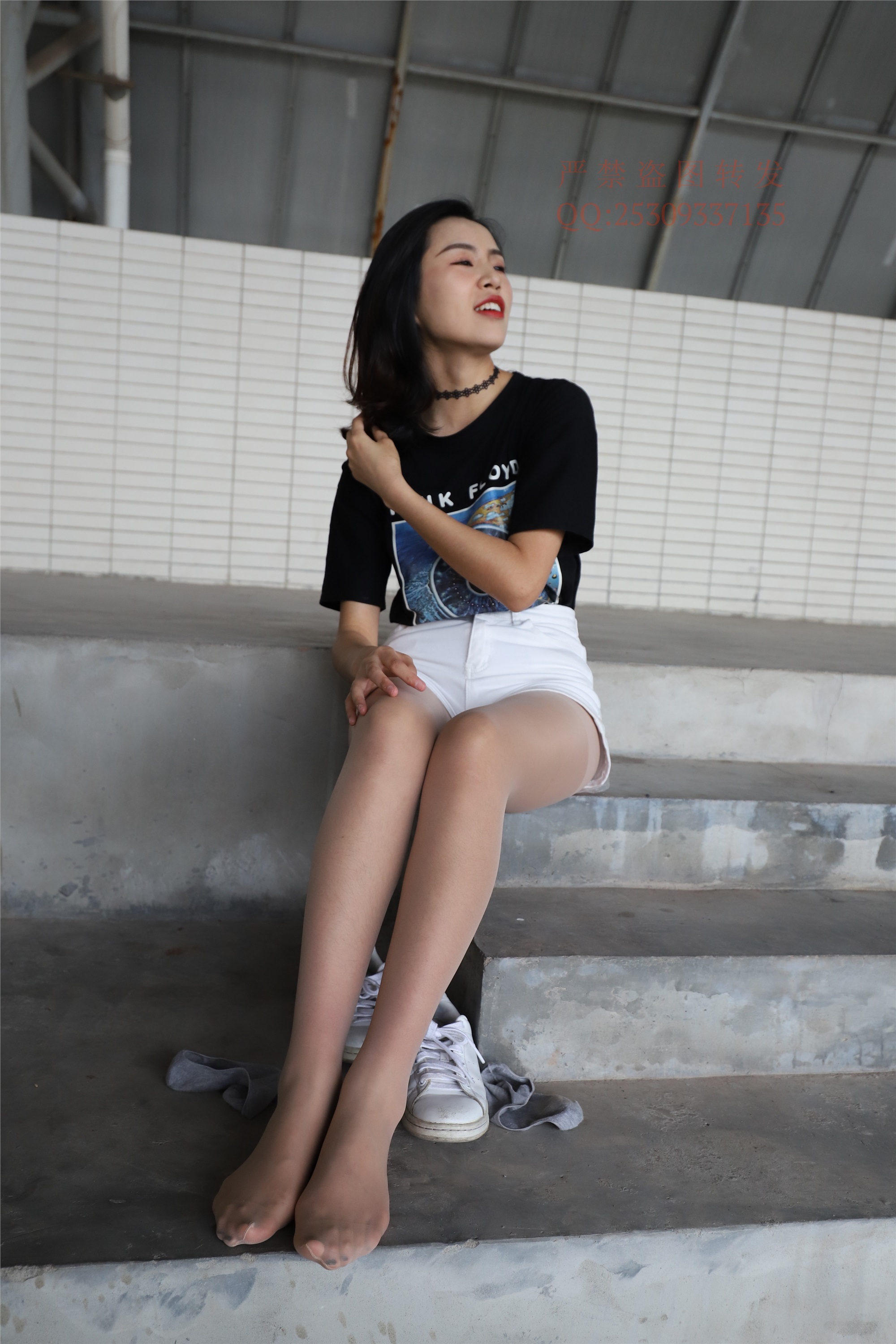 大西瓜套图 2018 7.8月活动模特二贝壳头户外肉si船袜6