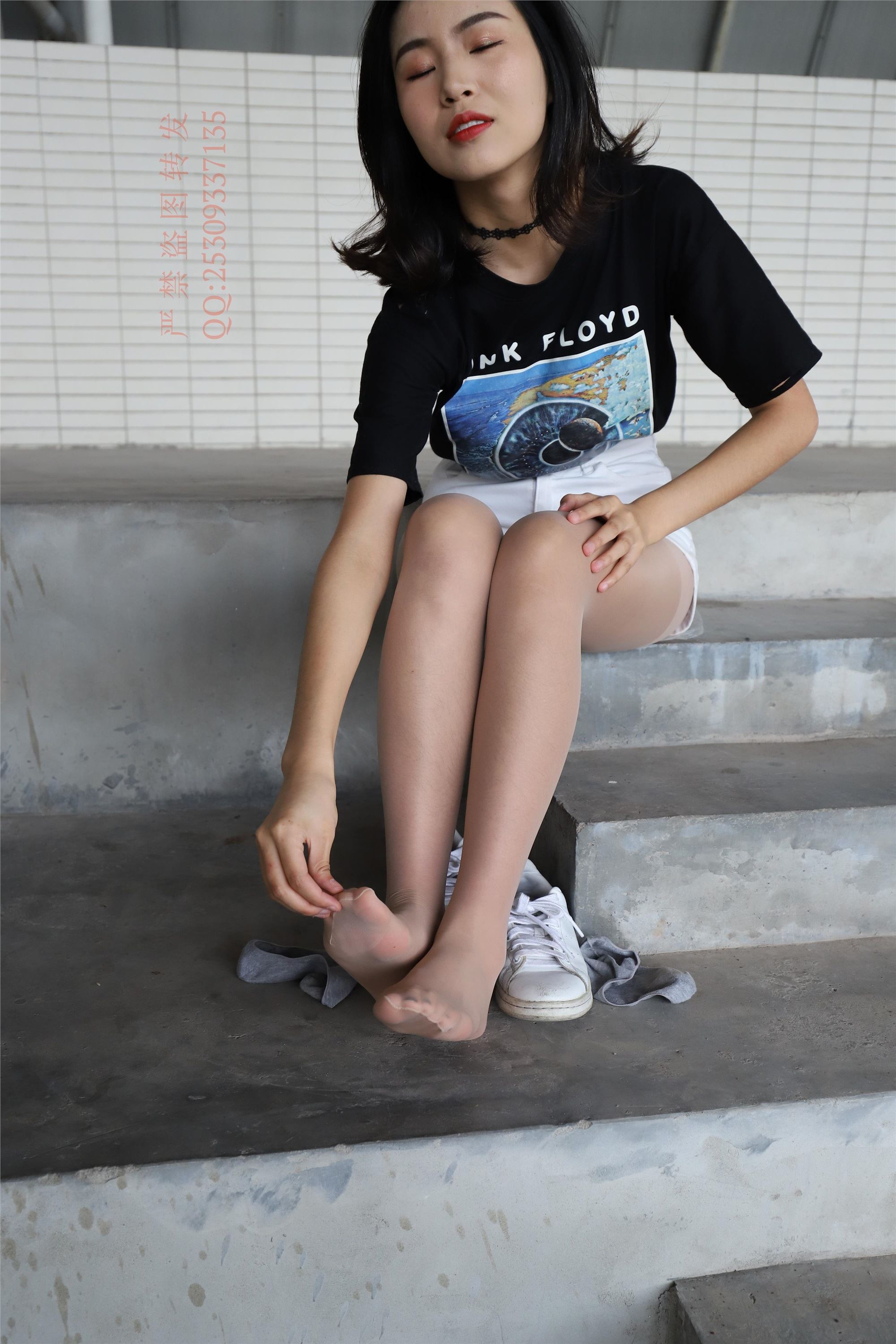 大西瓜套图 2018 7.8月活动模特二贝壳头户外肉si船袜6