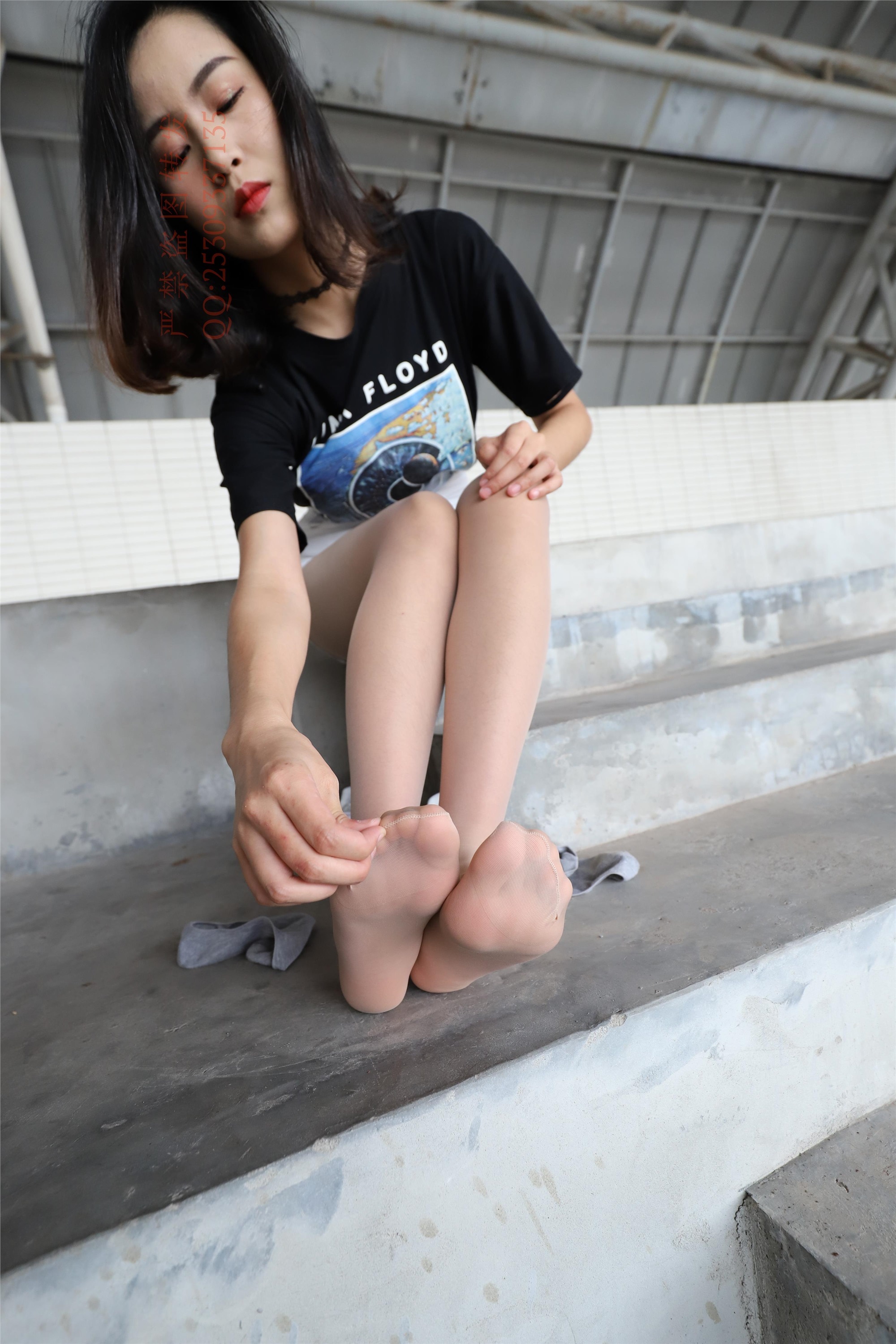 大西瓜套图 2018 7.8月活动模特二贝壳头户外肉si船袜6