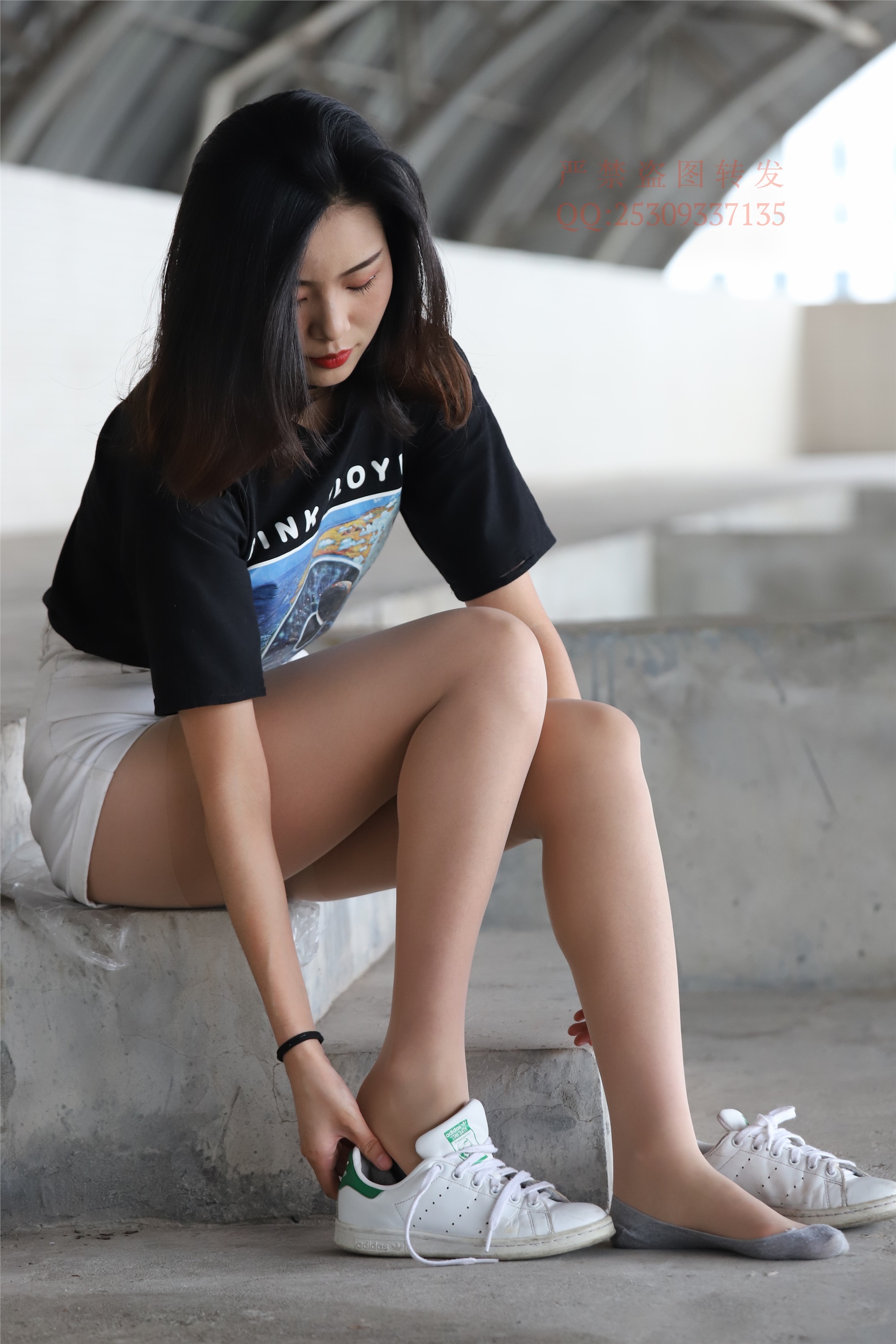 大西瓜套图 2018 7.8月活动模特二贝壳头户外肉si船袜6