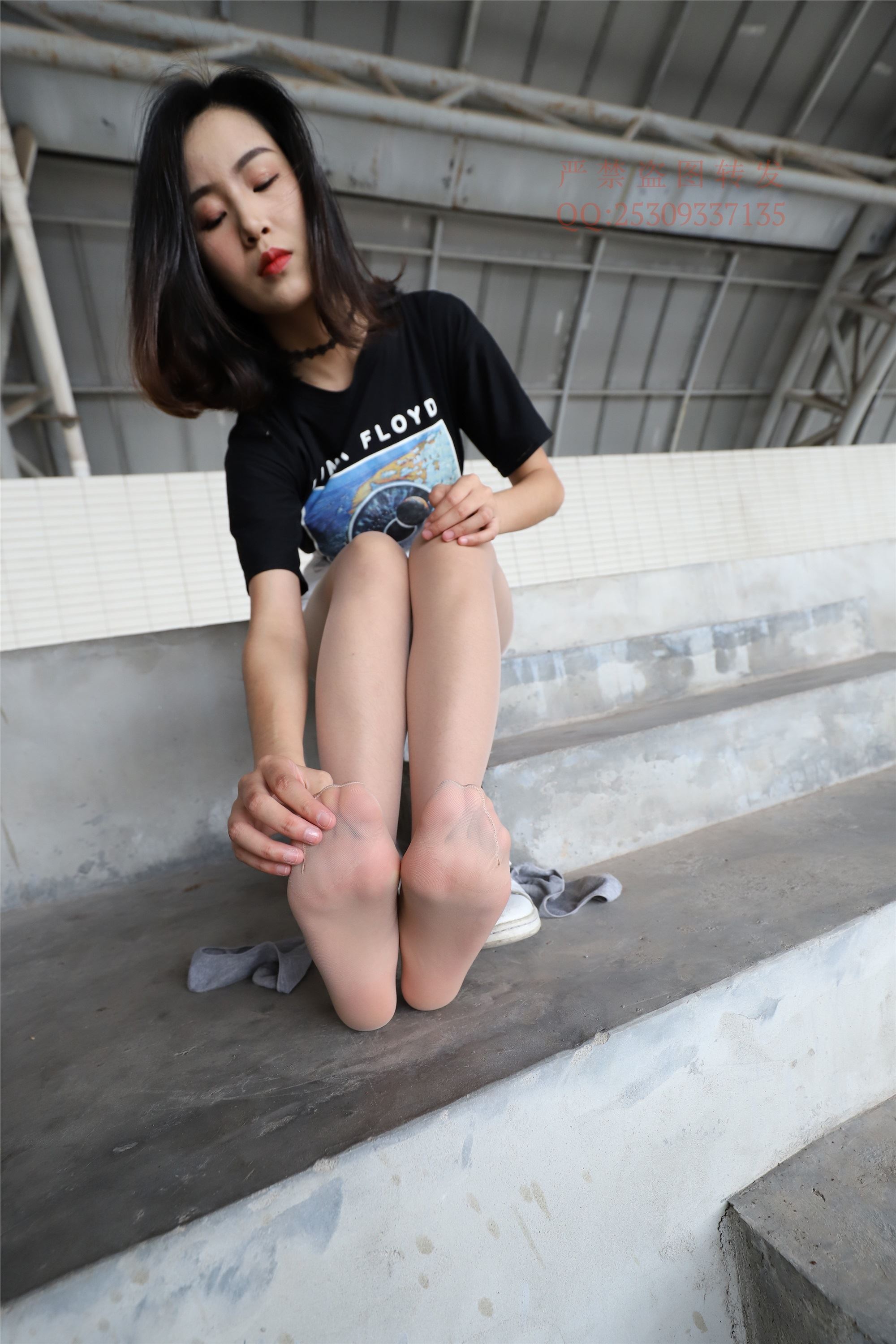 大西瓜套图 2018 7.8月活动模特二贝壳头户外肉si船袜6