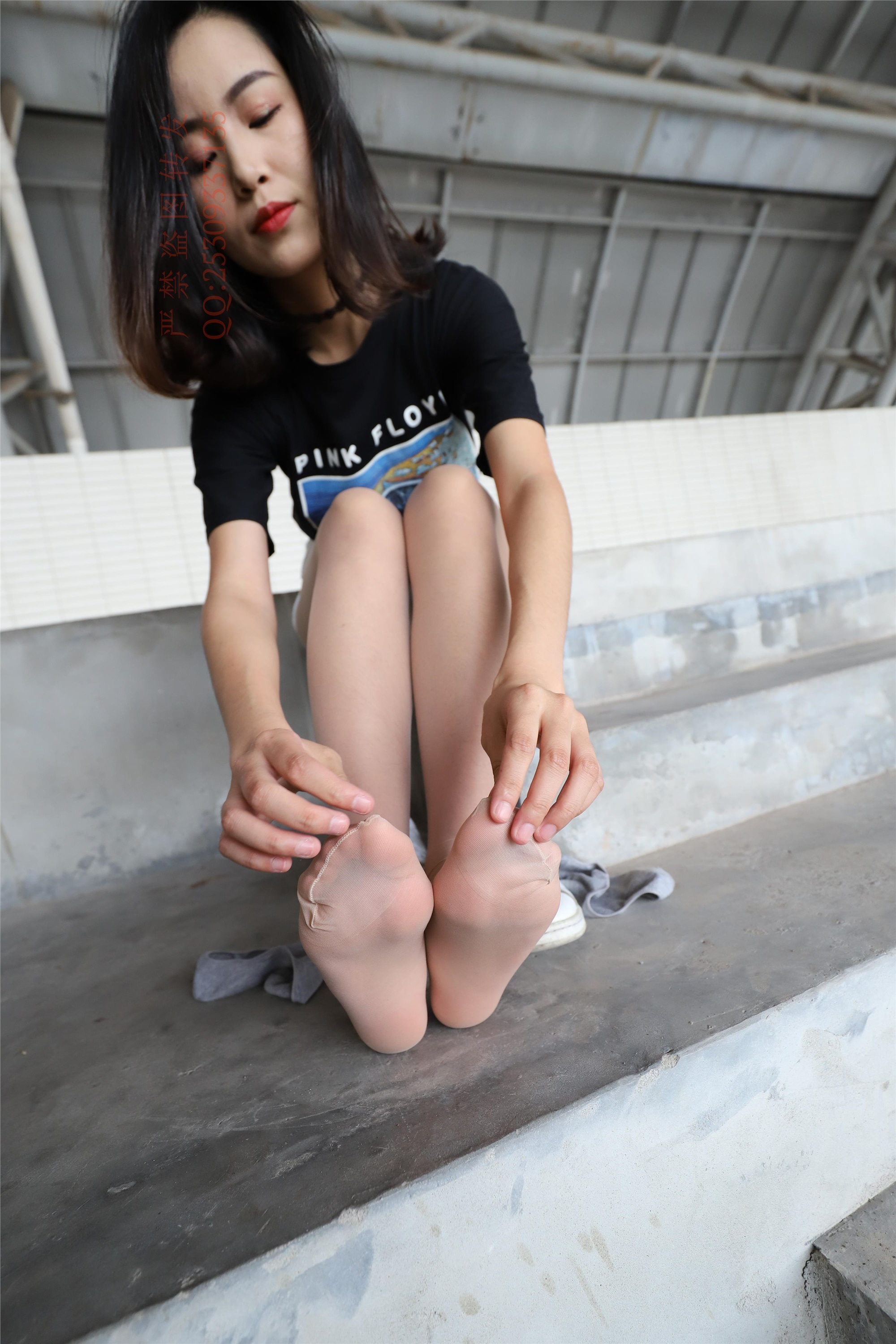 大西瓜套图 2018 7.8月活动模特二贝壳头户外肉si船袜6