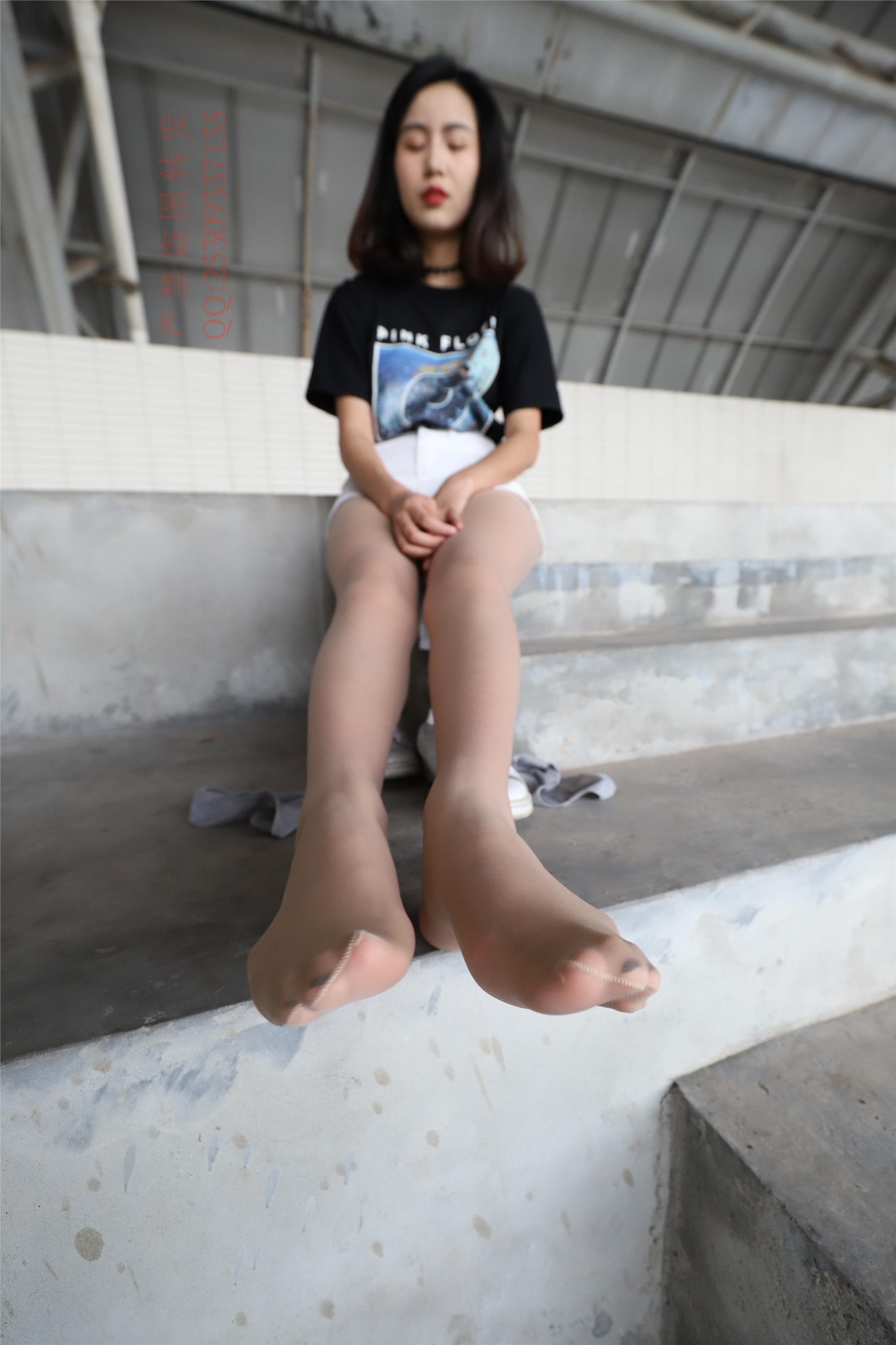 大西瓜套图 2018 7.8月活动模特二贝壳头户外肉si船袜6