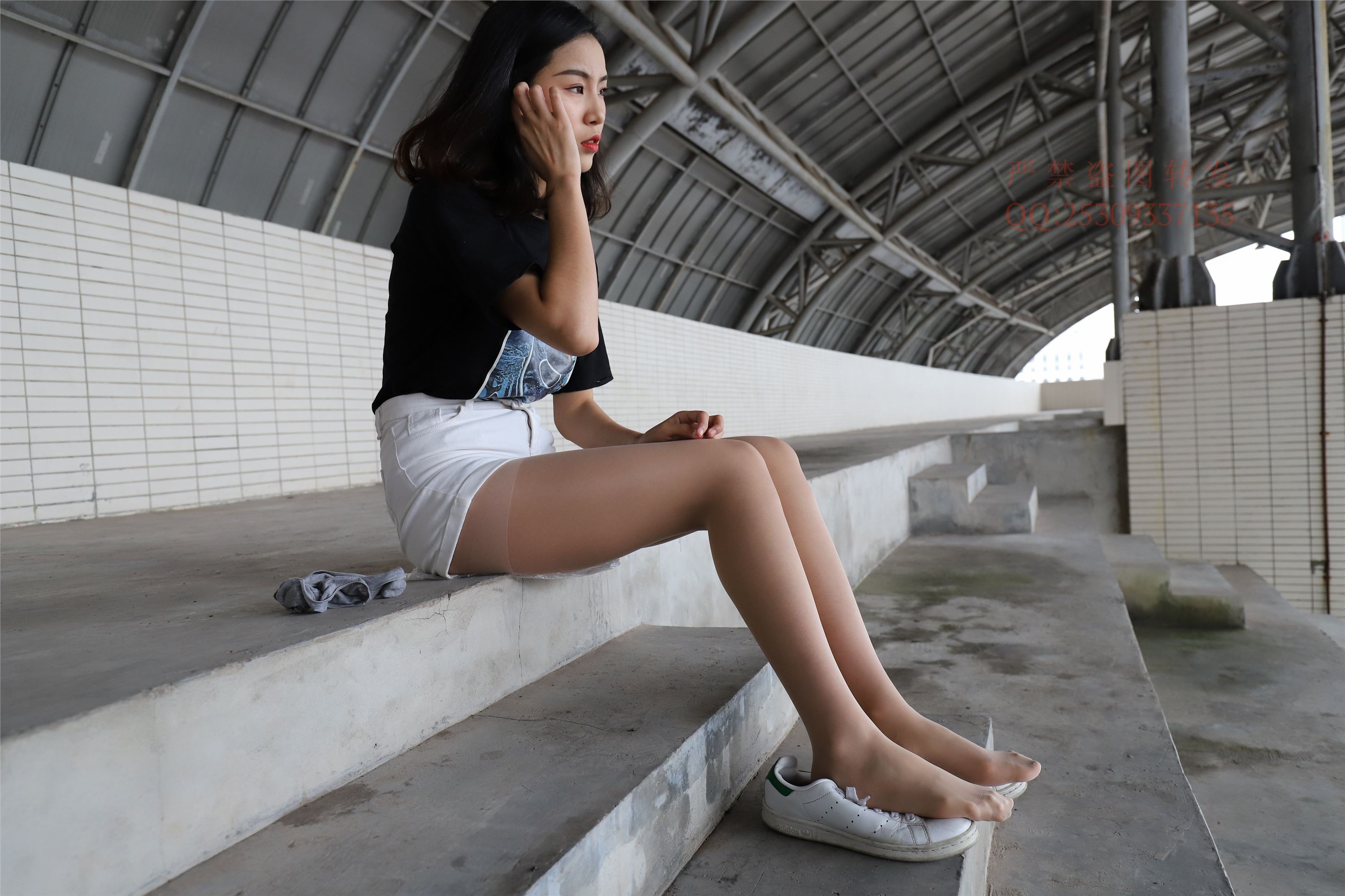 大西瓜套图 2018 7.8月活动模特二贝壳头户外肉si船袜6