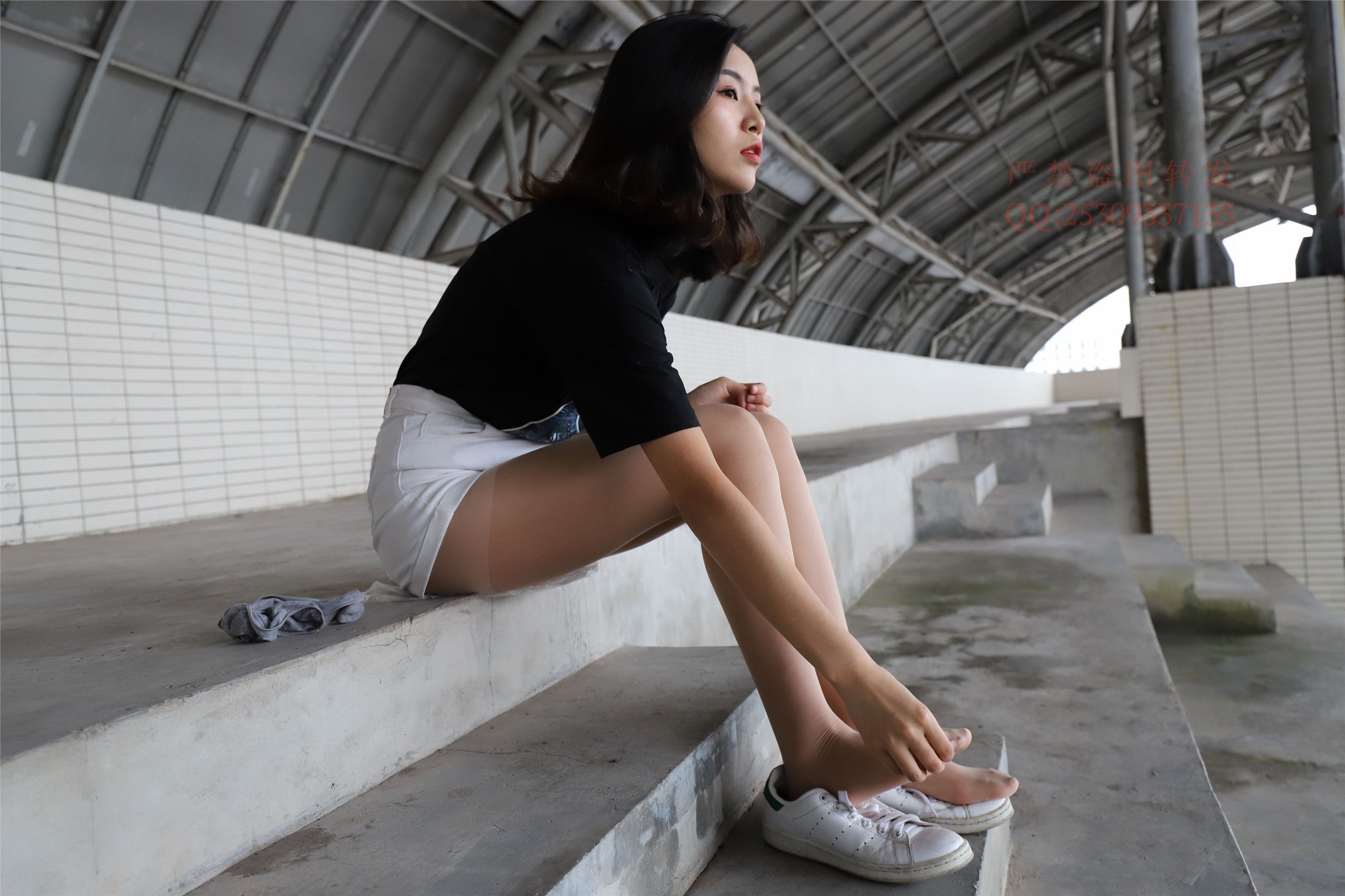 大西瓜套图 2018 7.8月活动模特二贝壳头户外肉si船袜6