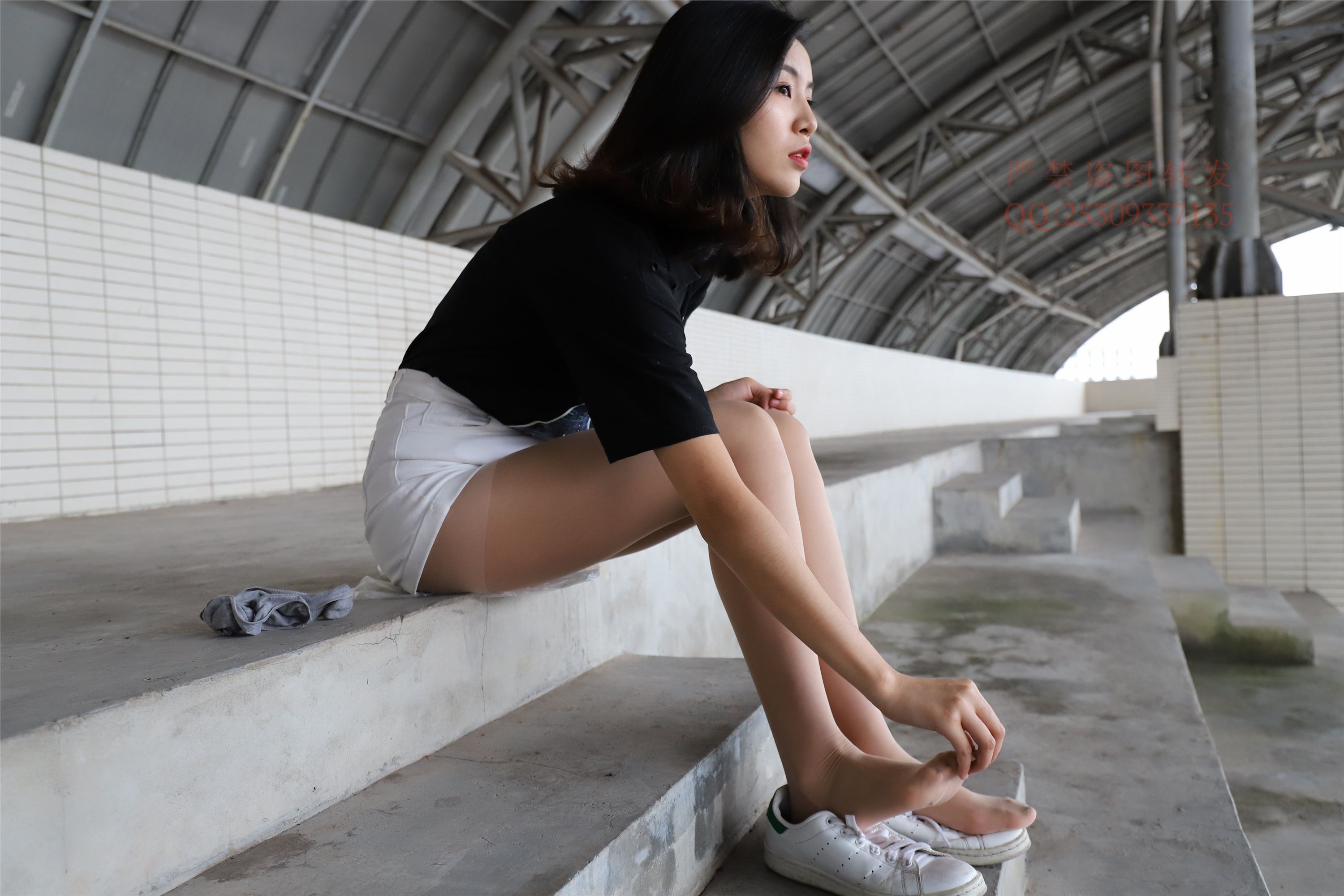 大西瓜套图 2018 7.8月活动模特二贝壳头户外肉si船袜6