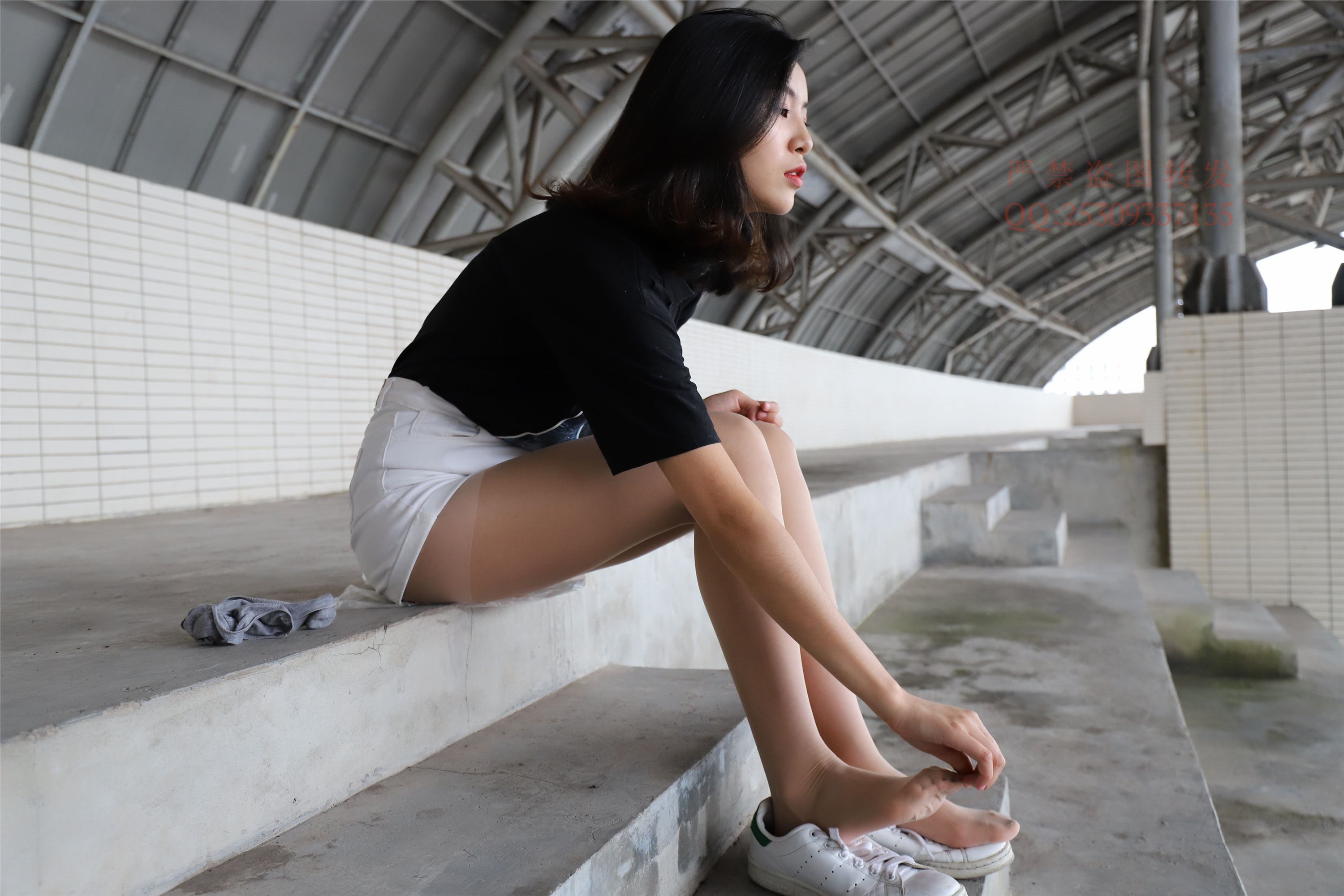 大西瓜套图 2018 7.8月活动模特二贝壳头户外肉si船袜6