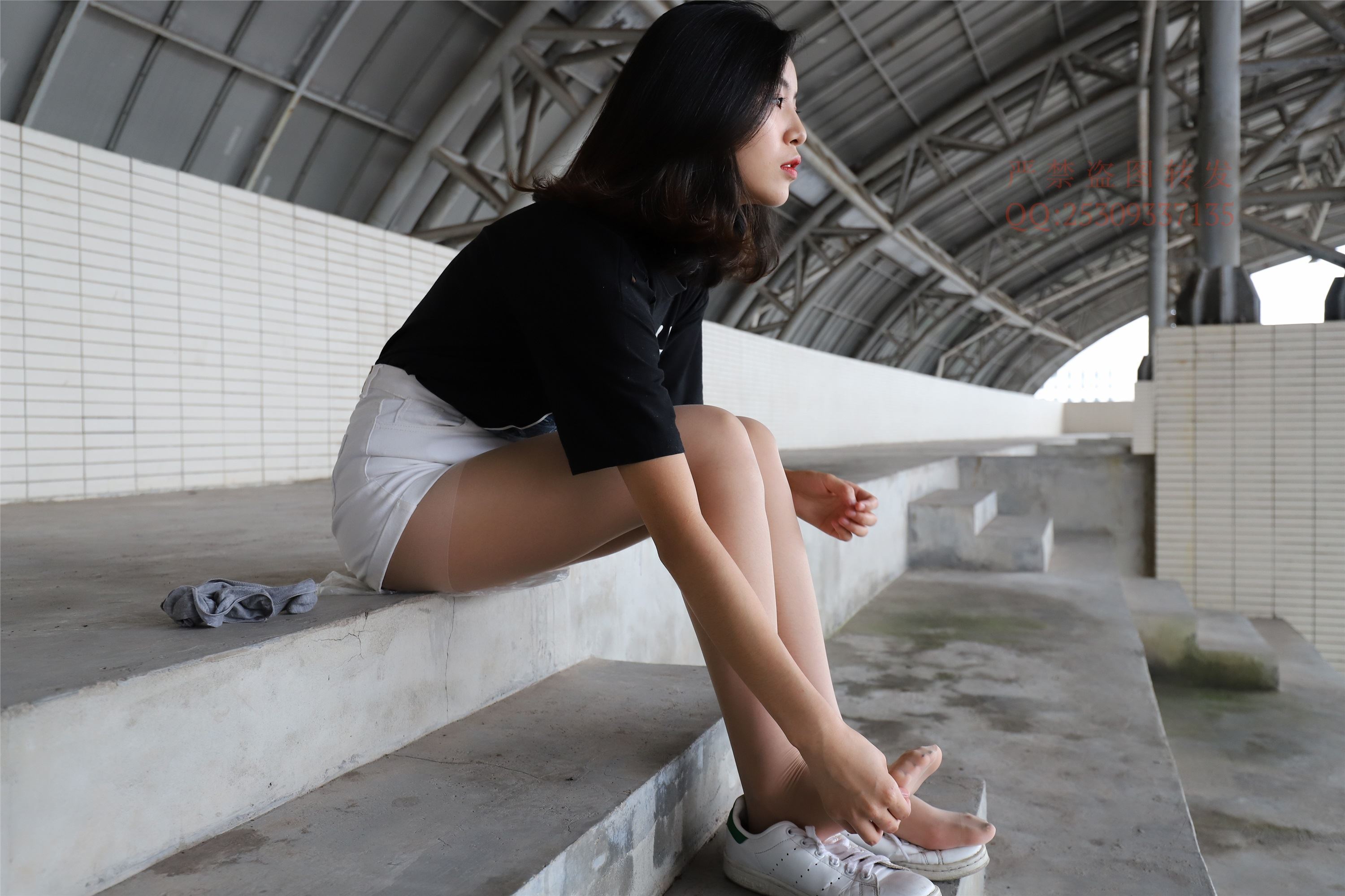 大西瓜套图 2018 7.8月活动模特二贝壳头户外肉si船袜6