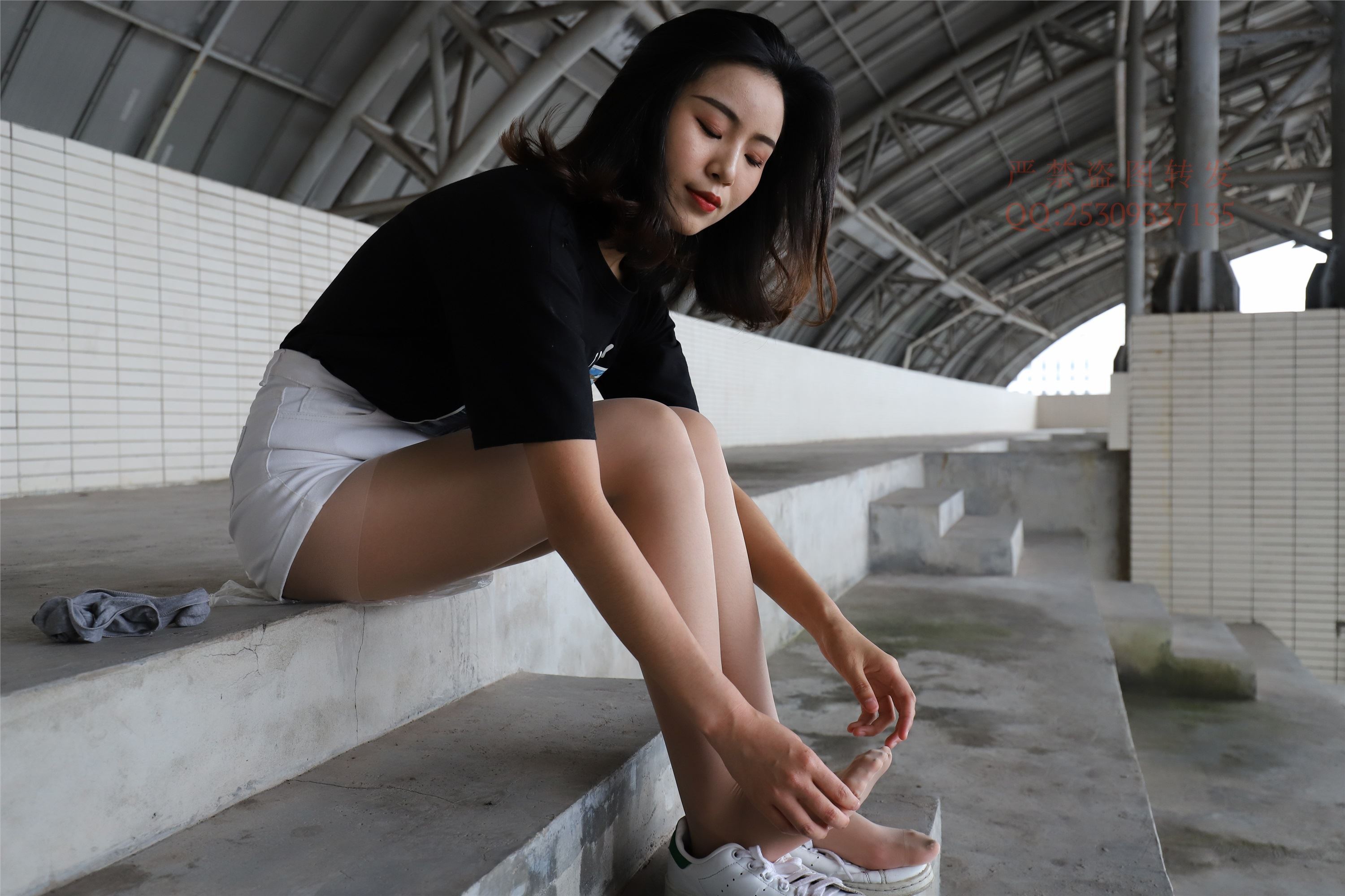 大西瓜套图 2018 7.8月活动模特二贝壳头户外肉si船袜6