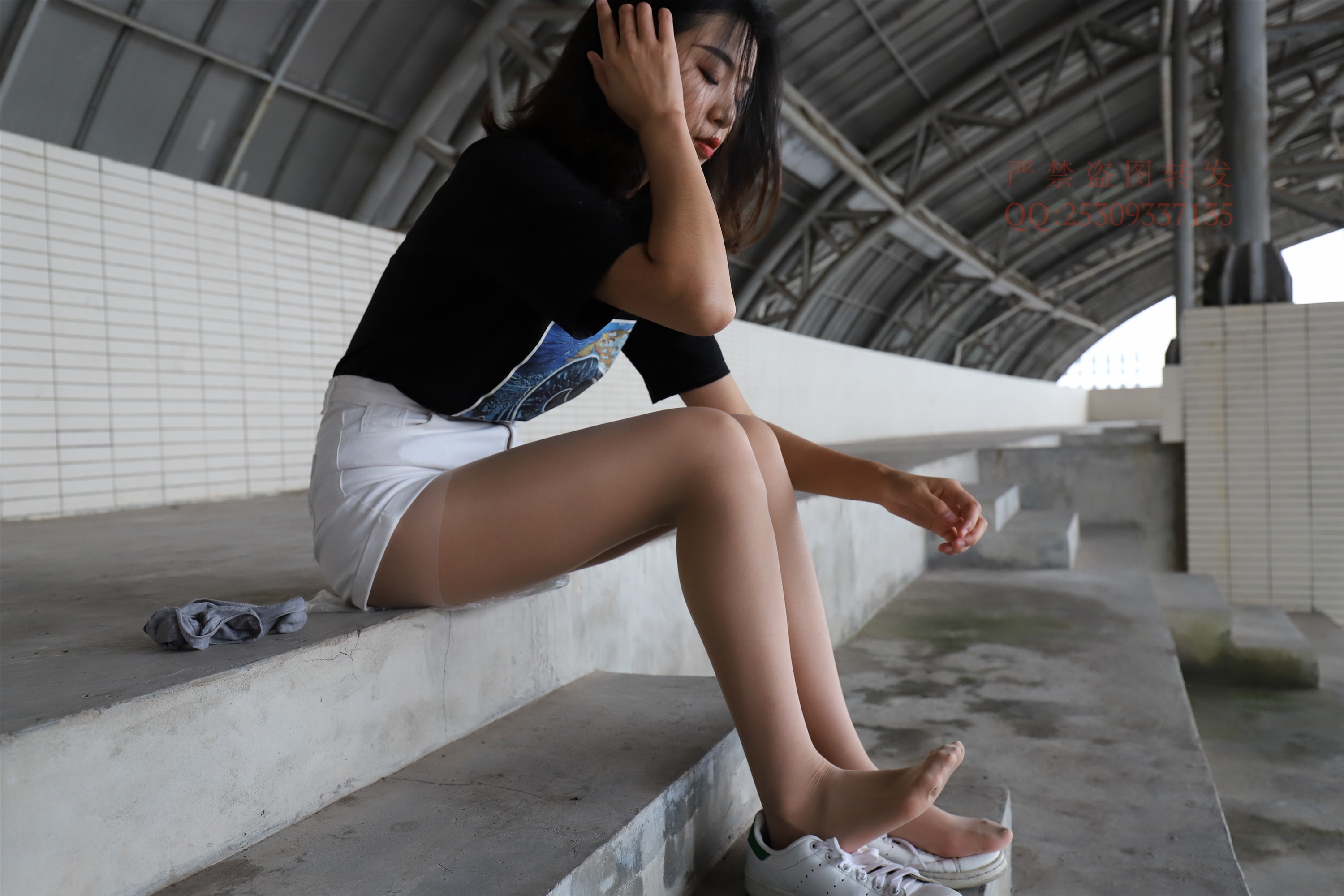 大西瓜套图 2018 7.8月活动模特二贝壳头户外肉si船袜6