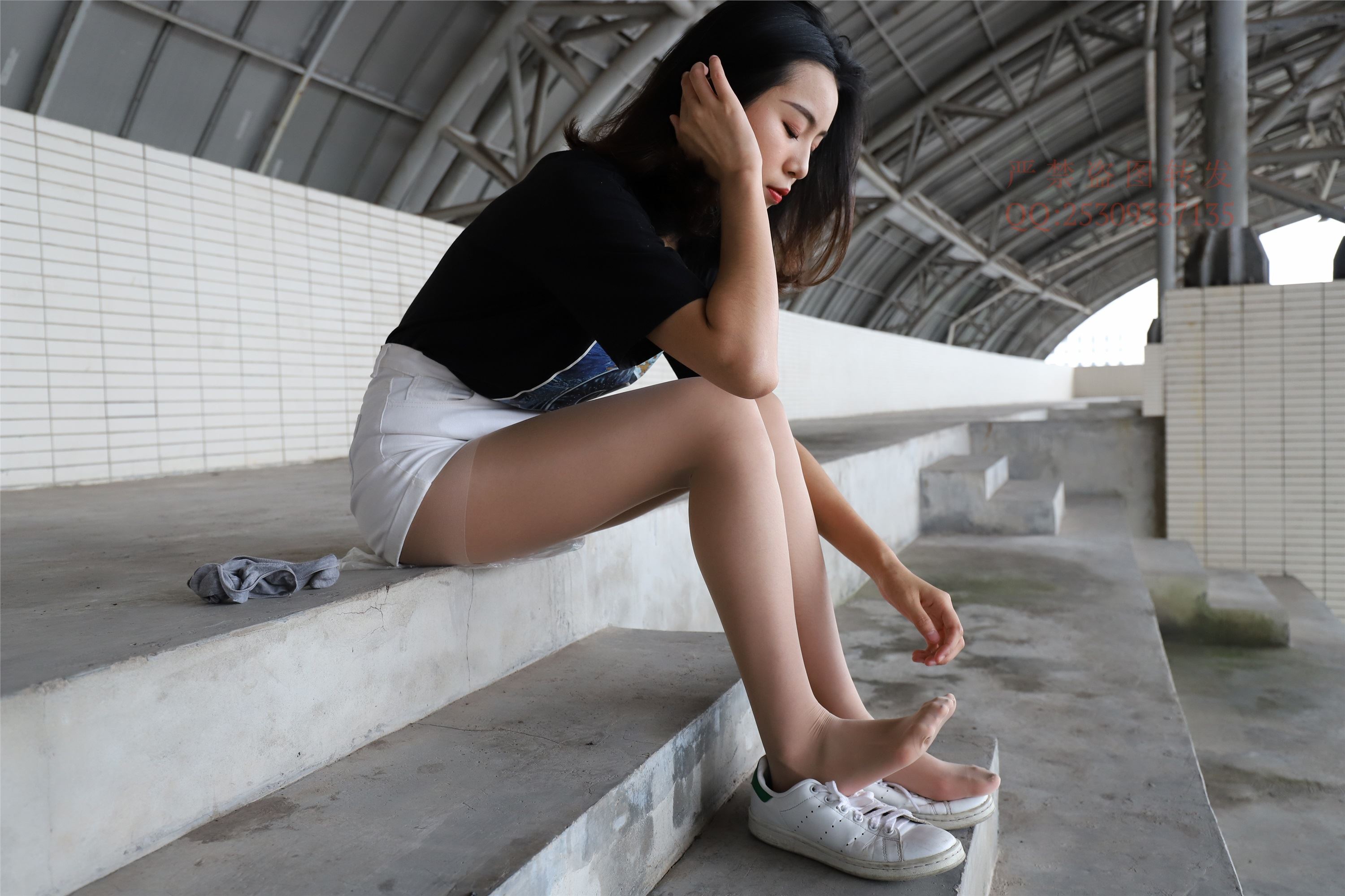 大西瓜套图 2018 7.8月活动模特二贝壳头户外肉si船袜6