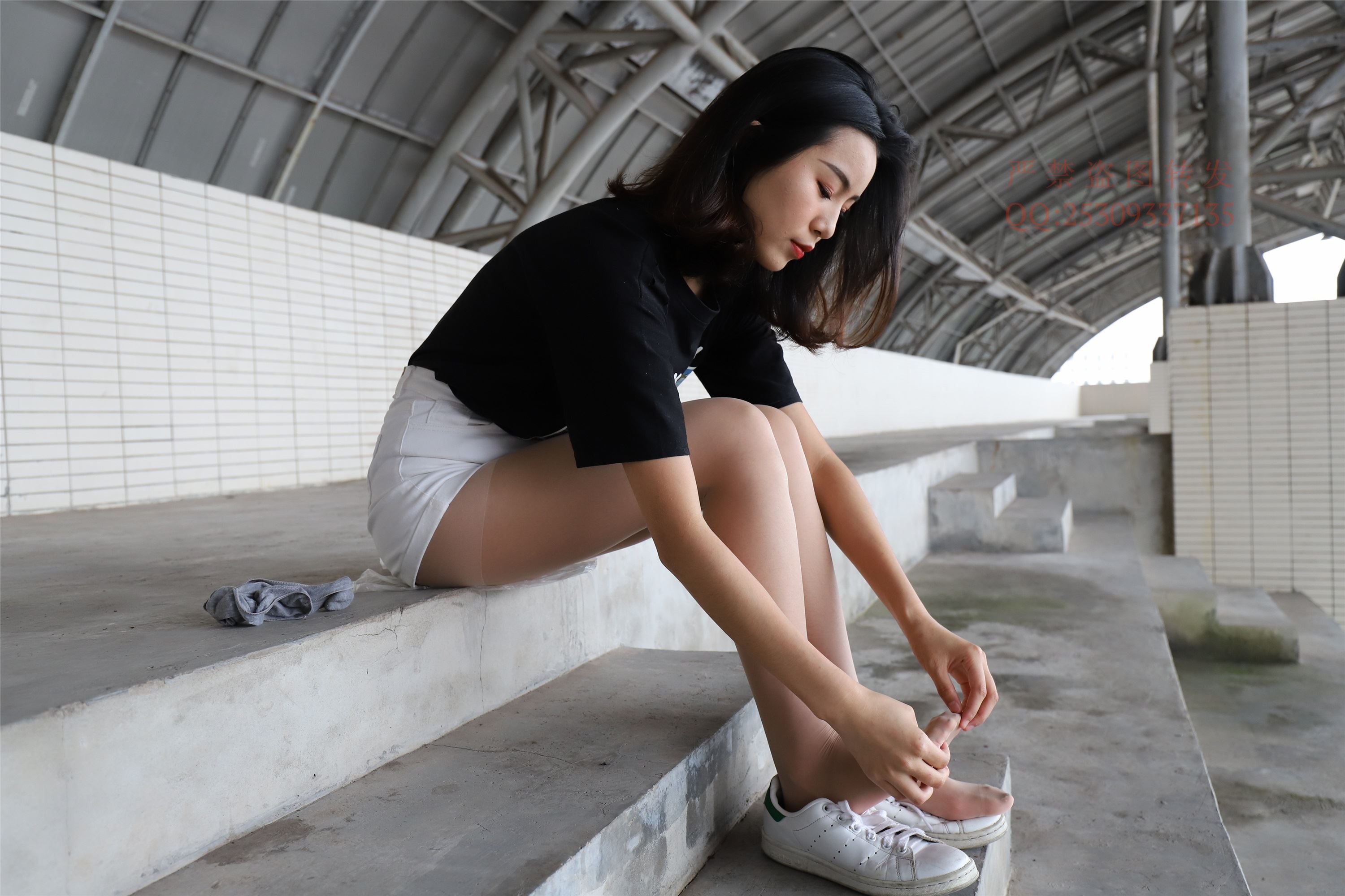 大西瓜套图 2018 7.8月活动模特二贝壳头户外肉si船袜6