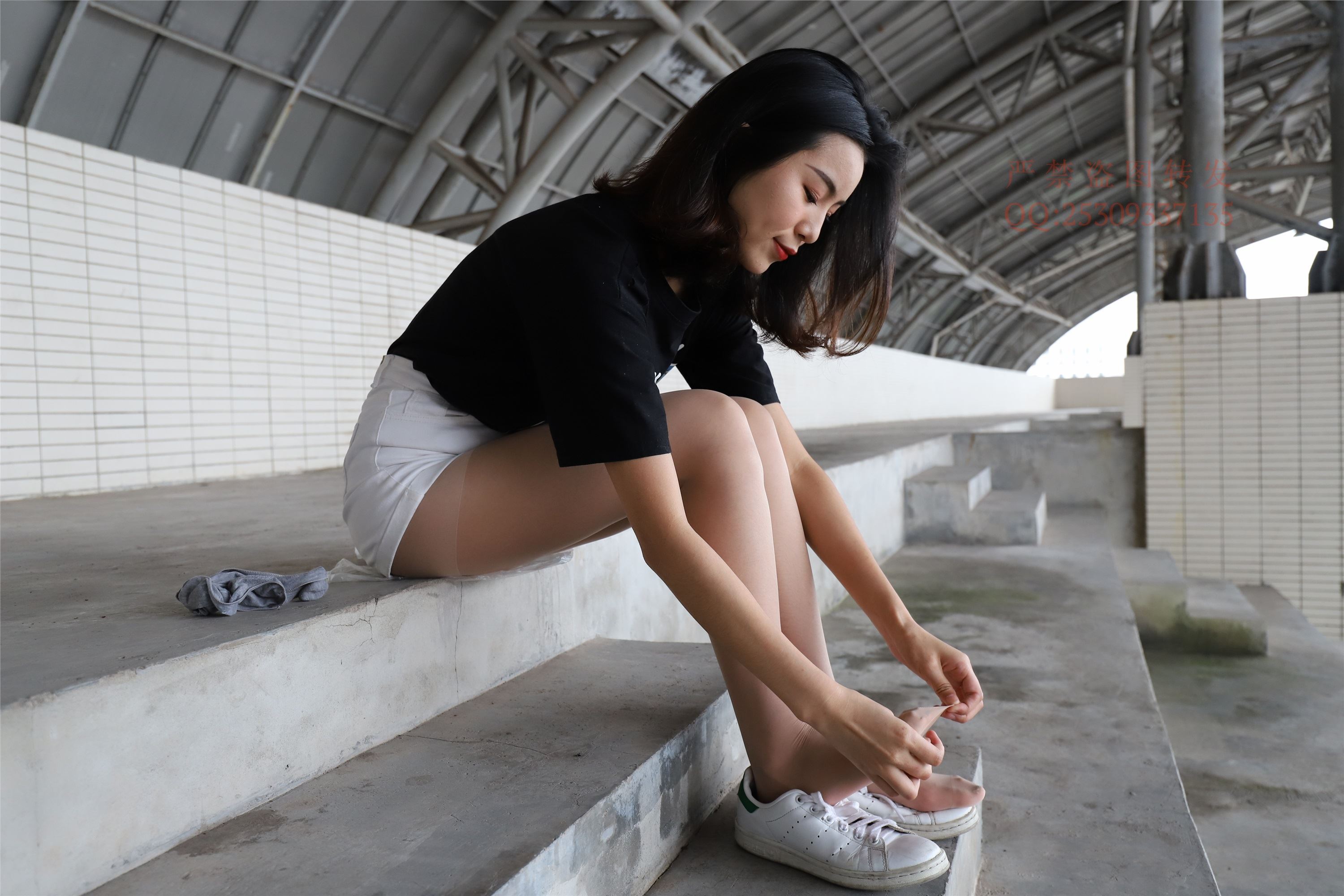 大西瓜套图 2018 7.8月活动模特二贝壳头户外肉si船袜6