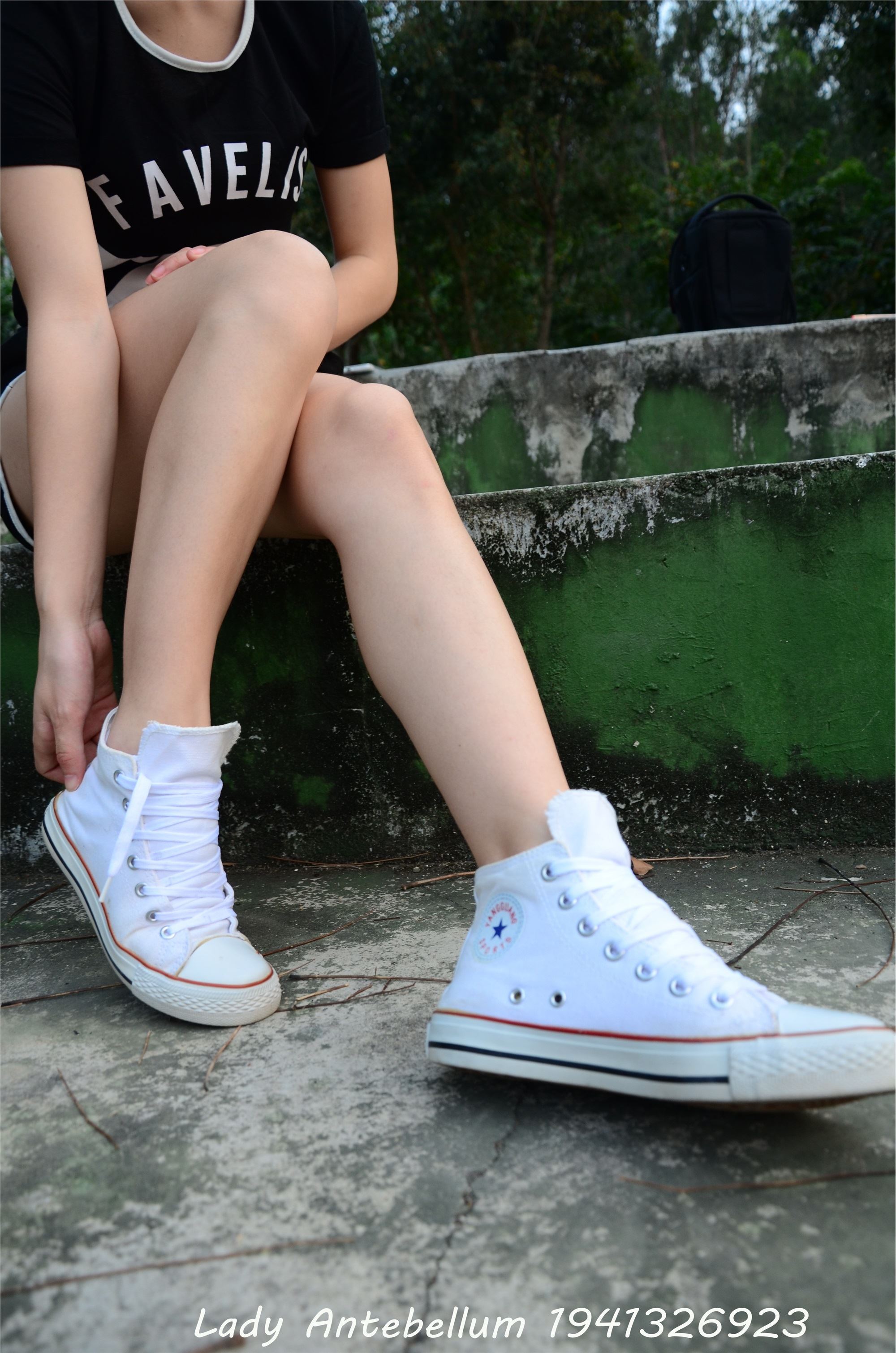 战前女神  恋足美腿棉袜女神级摄影套图 089