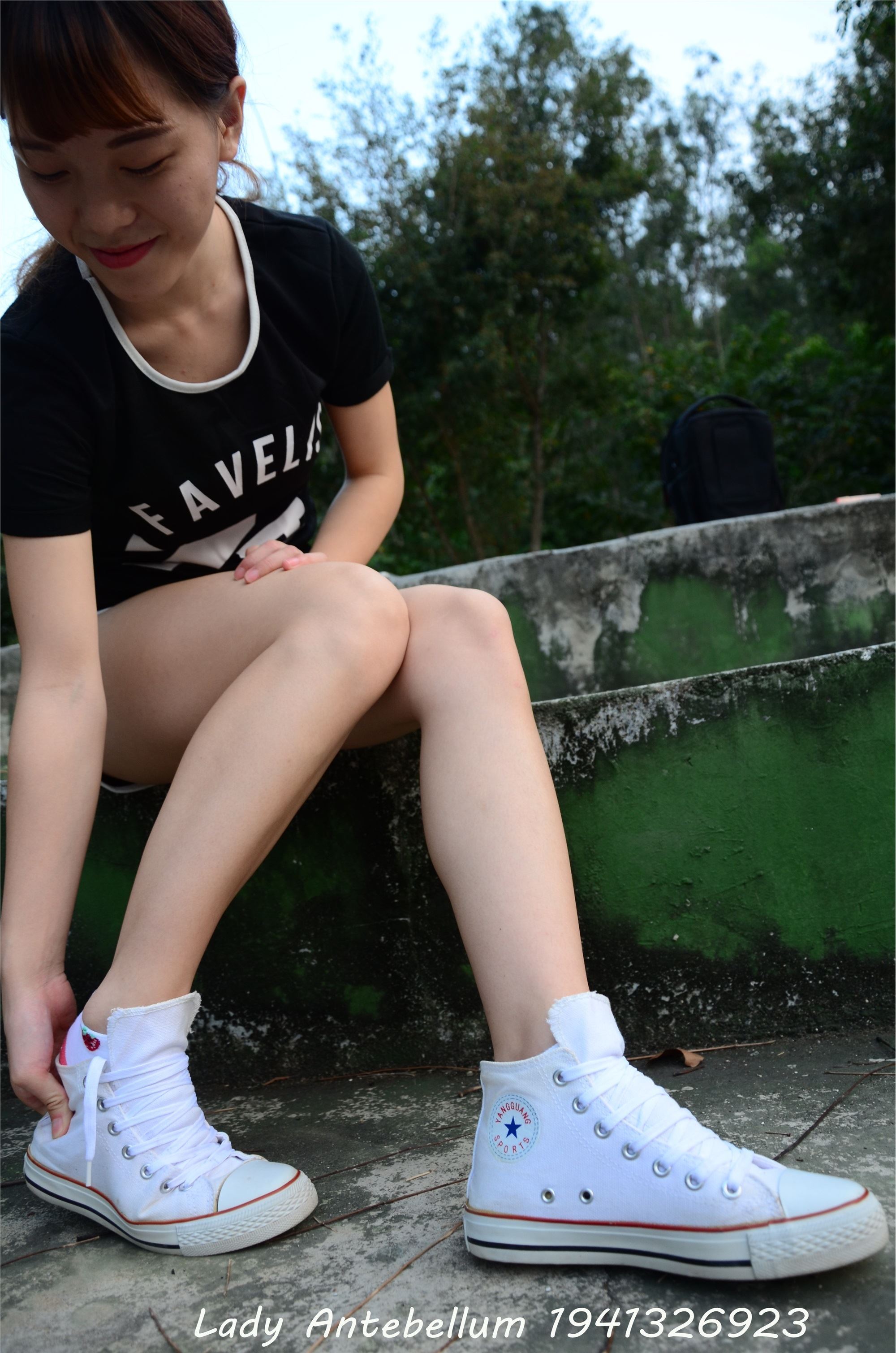 战前女神  恋足美腿棉袜女神级摄影套图 089