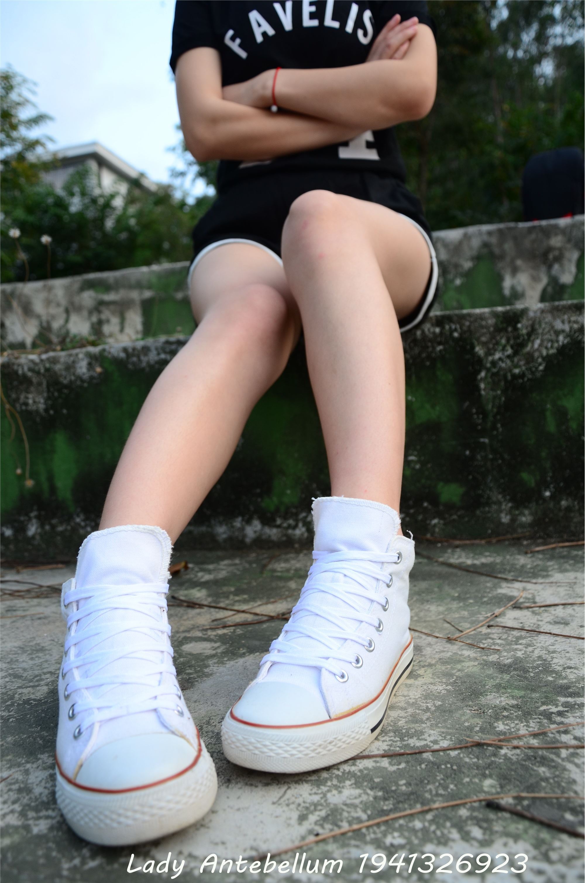 战前女神  恋足美腿棉袜女神级摄影套图 089