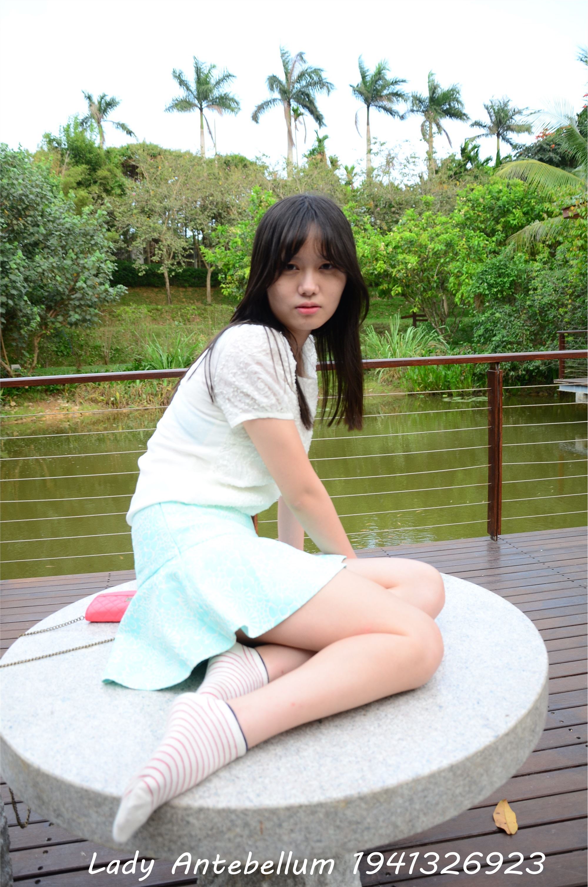 战前女神  恋足美腿棉袜女神级摄影套图 090