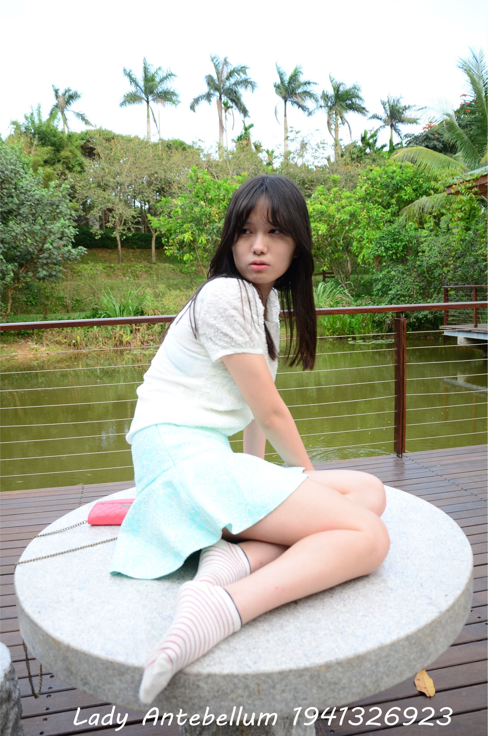 战前女神  恋足美腿棉袜女神级摄影套图 090