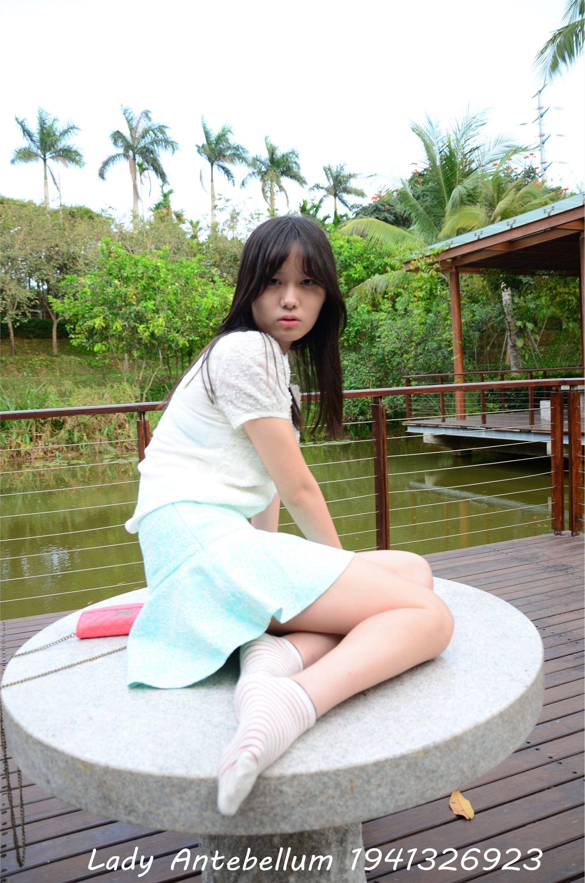 战前女神  恋足美腿棉袜女神级摄影套图 090