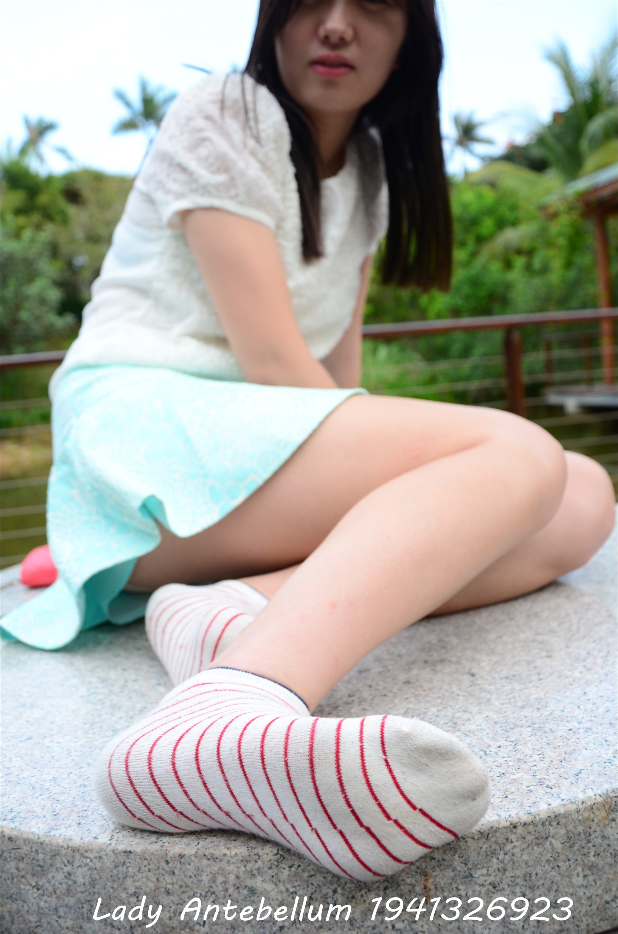 战前女神  恋足美腿棉袜女神级摄影套图 090