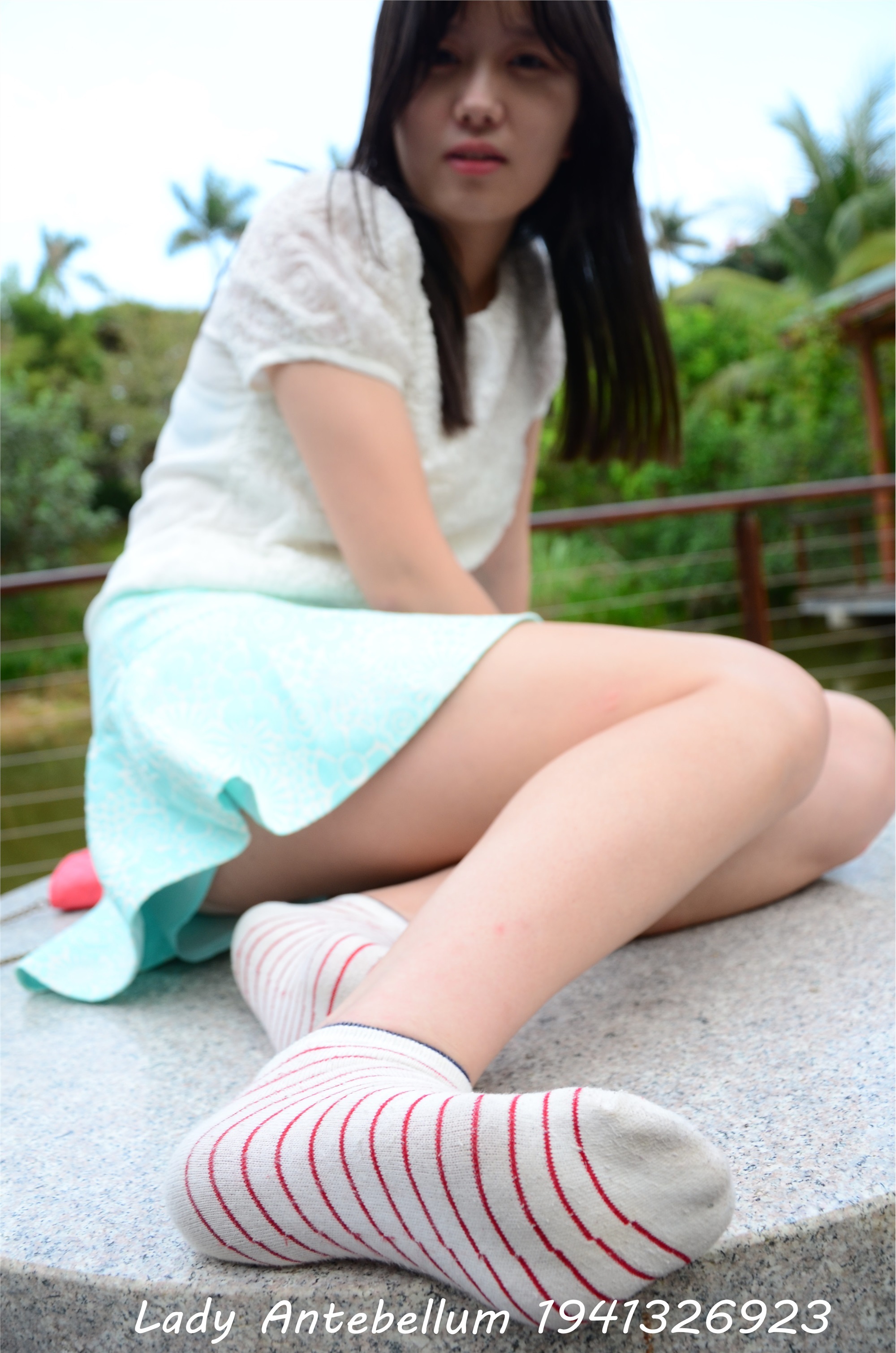 战前女神  恋足美腿棉袜女神级摄影套图 090