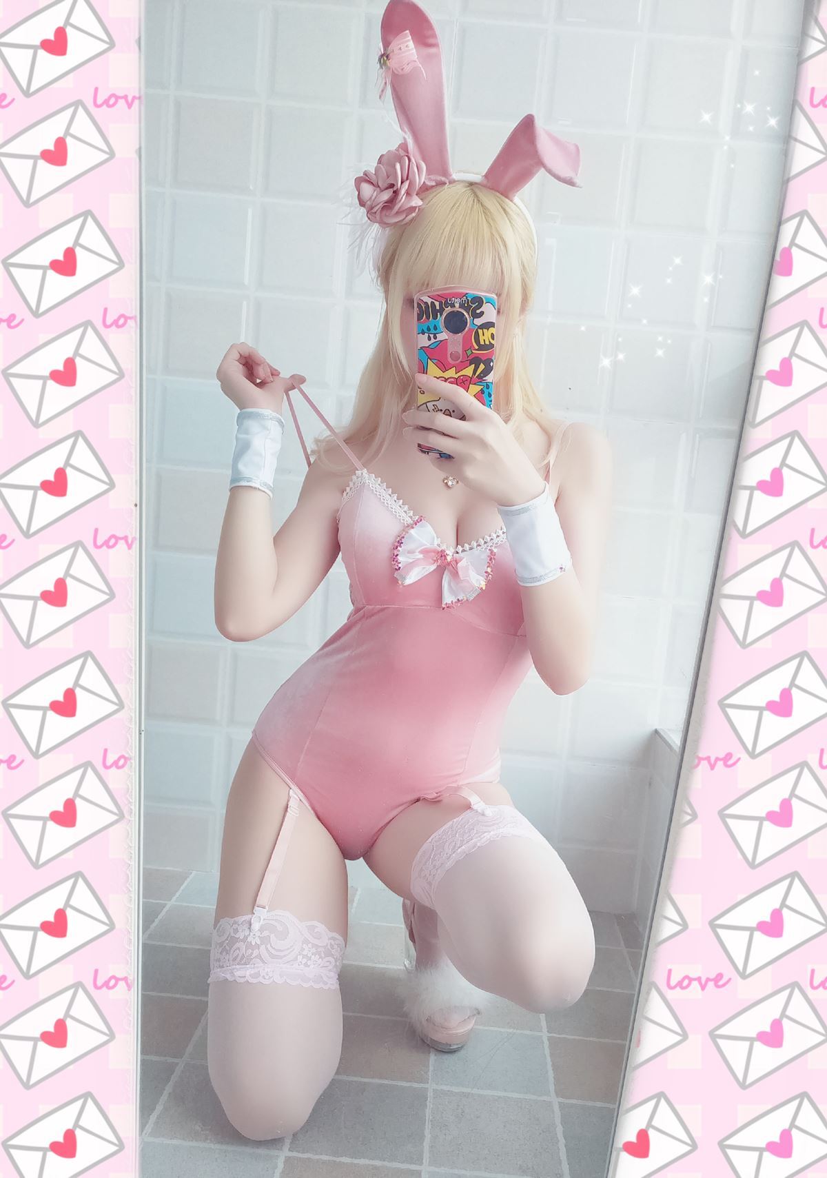 星之迟迟美女图片 VOL.1 粉红泡泡包 PINK兔女郎 桃味KITTY 穹和服