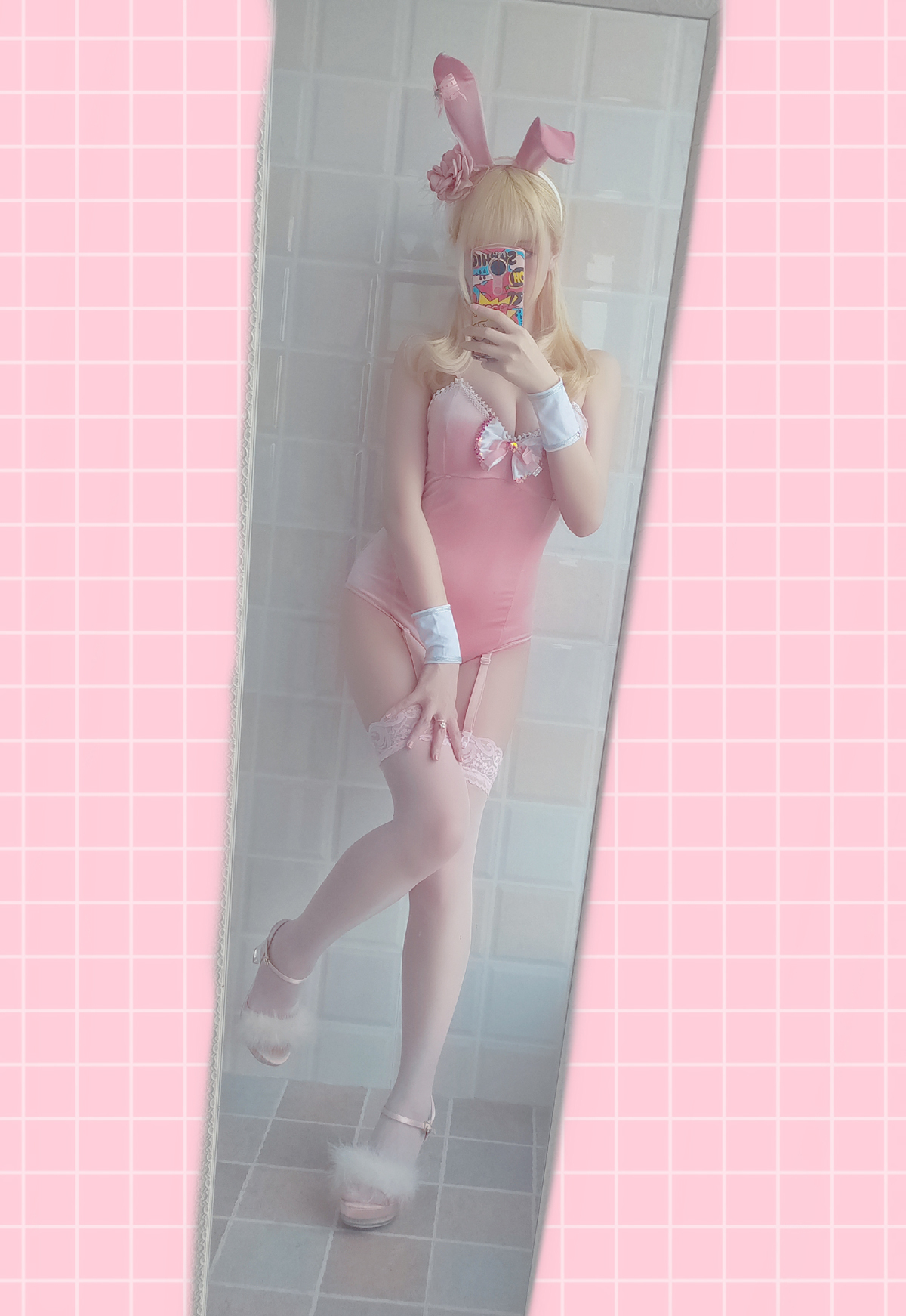 星之迟迟美女图片 VOL.1 粉红泡泡包 PINK兔女郎 桃味KITTY 穹和服