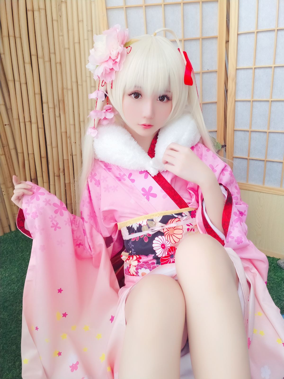 星之迟迟美女图片 VOL.1 粉红泡泡包 PINK兔女郎 桃味KITTY 穹和服