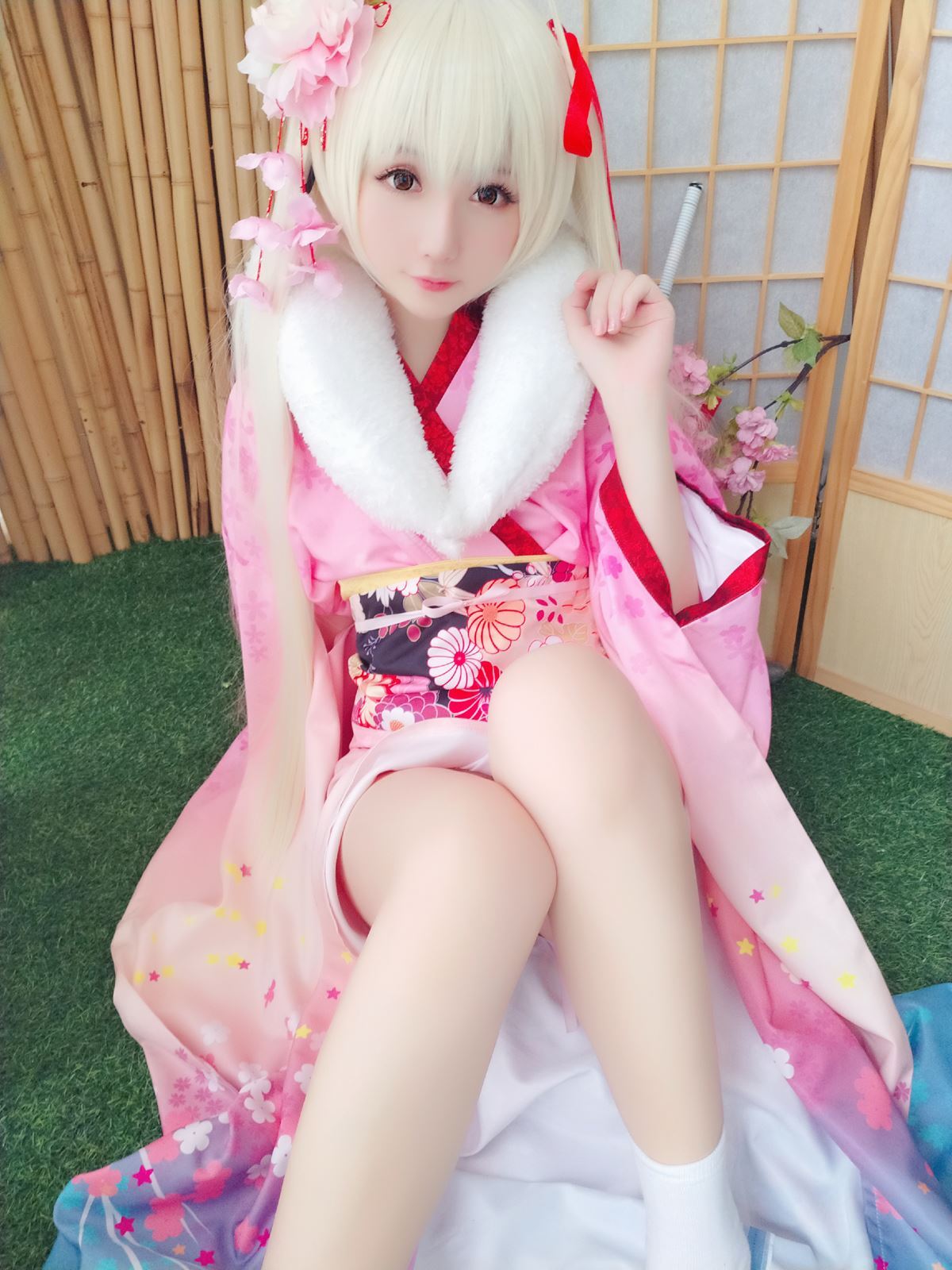 星之迟迟美女图片 VOL.1 粉红泡泡包 PINK兔女郎 桃味KITTY 穹和服