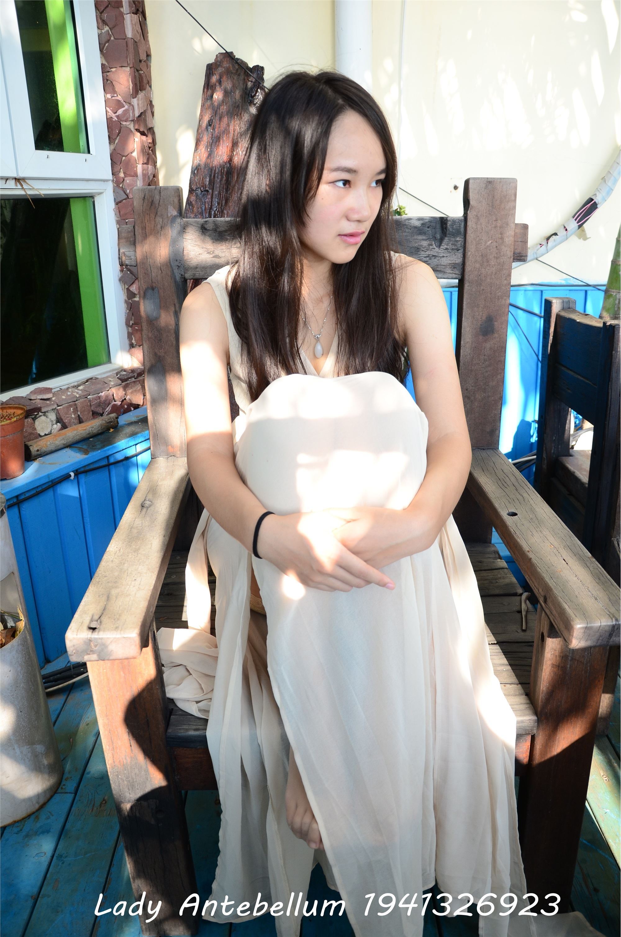 战前女神  恋足美腿棉袜女神级摄影套图 082