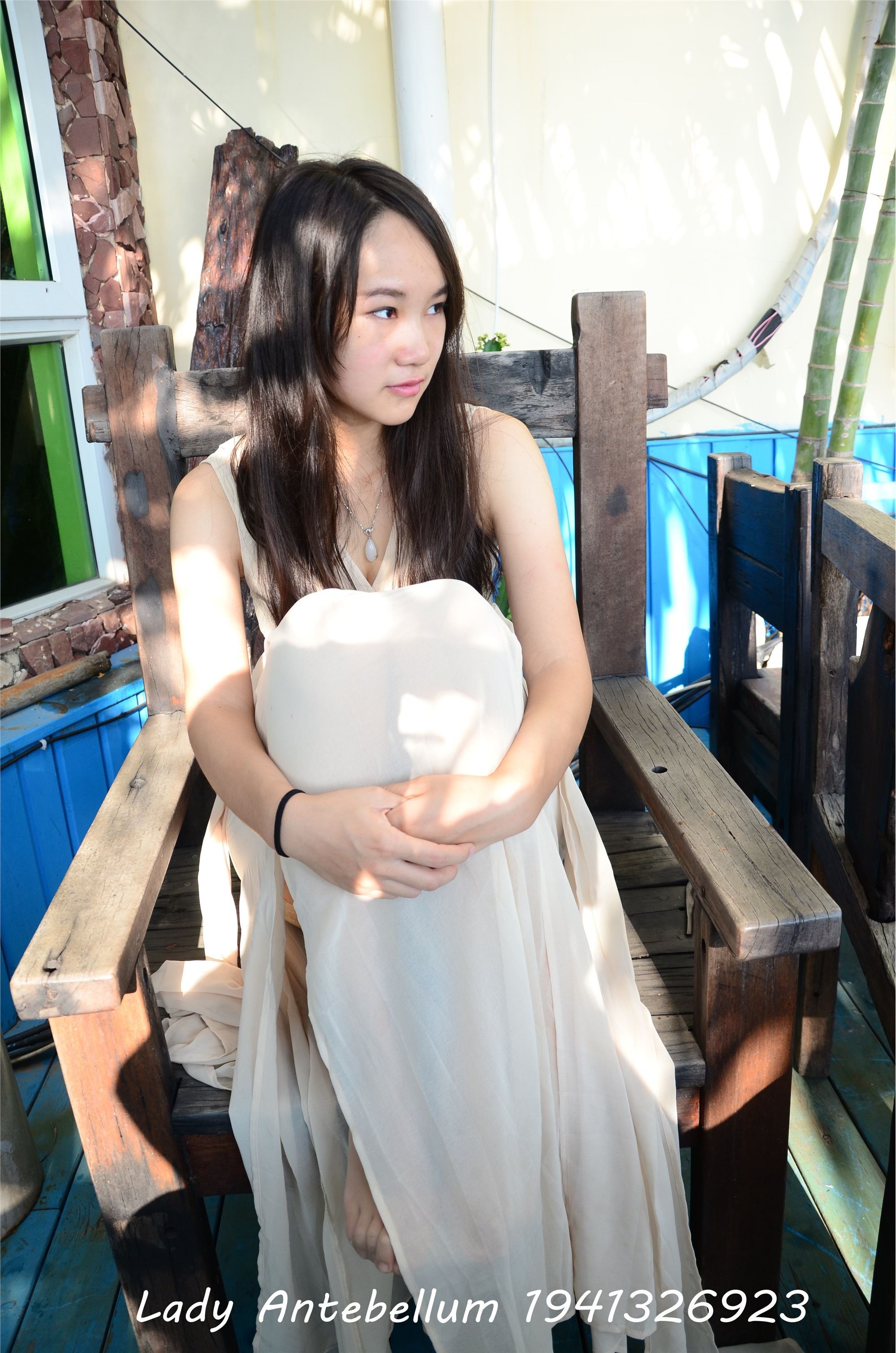 战前女神  恋足美腿棉袜女神级摄影套图 082