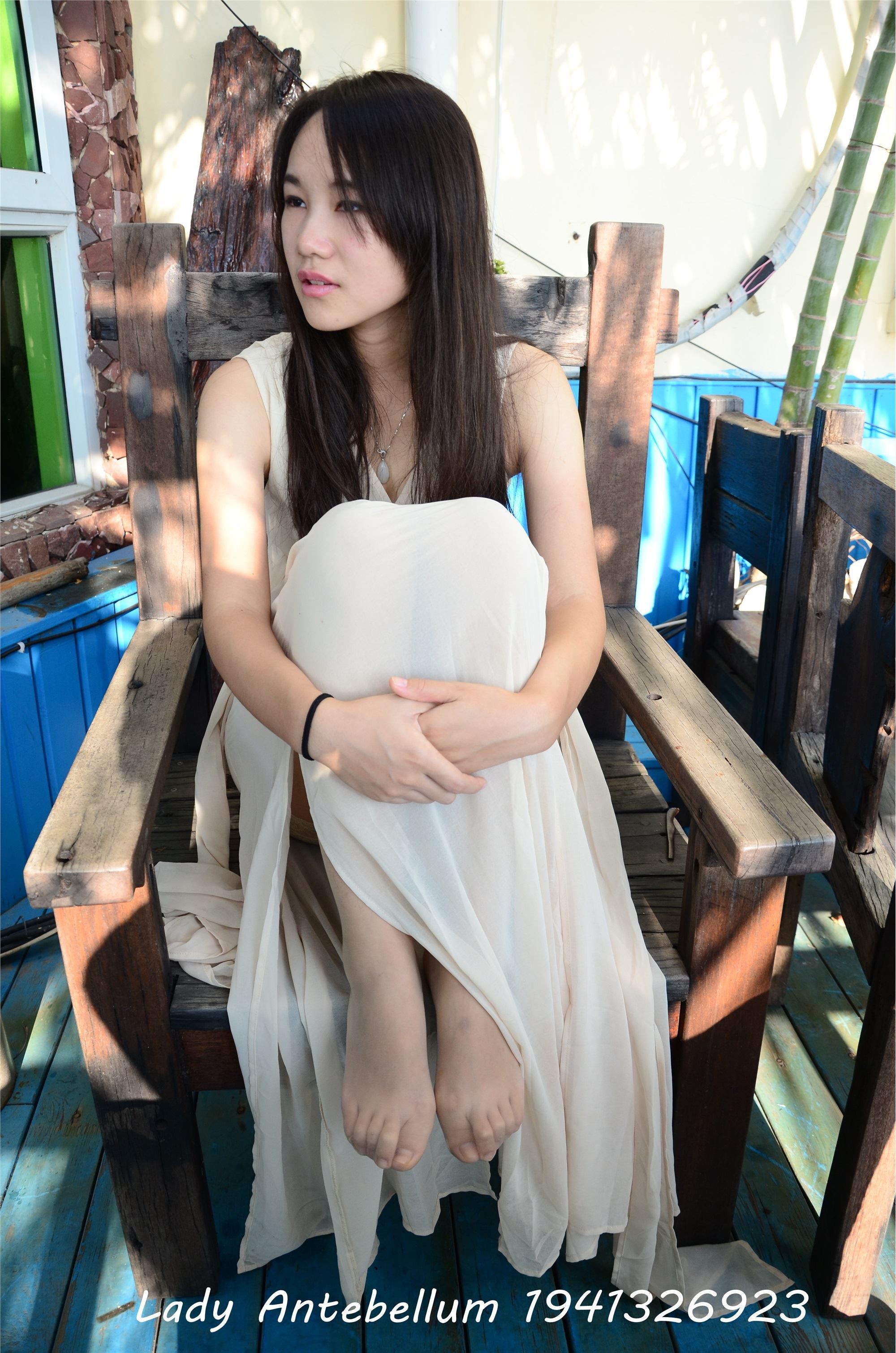 战前女神  恋足美腿棉袜女神级摄影套图 082