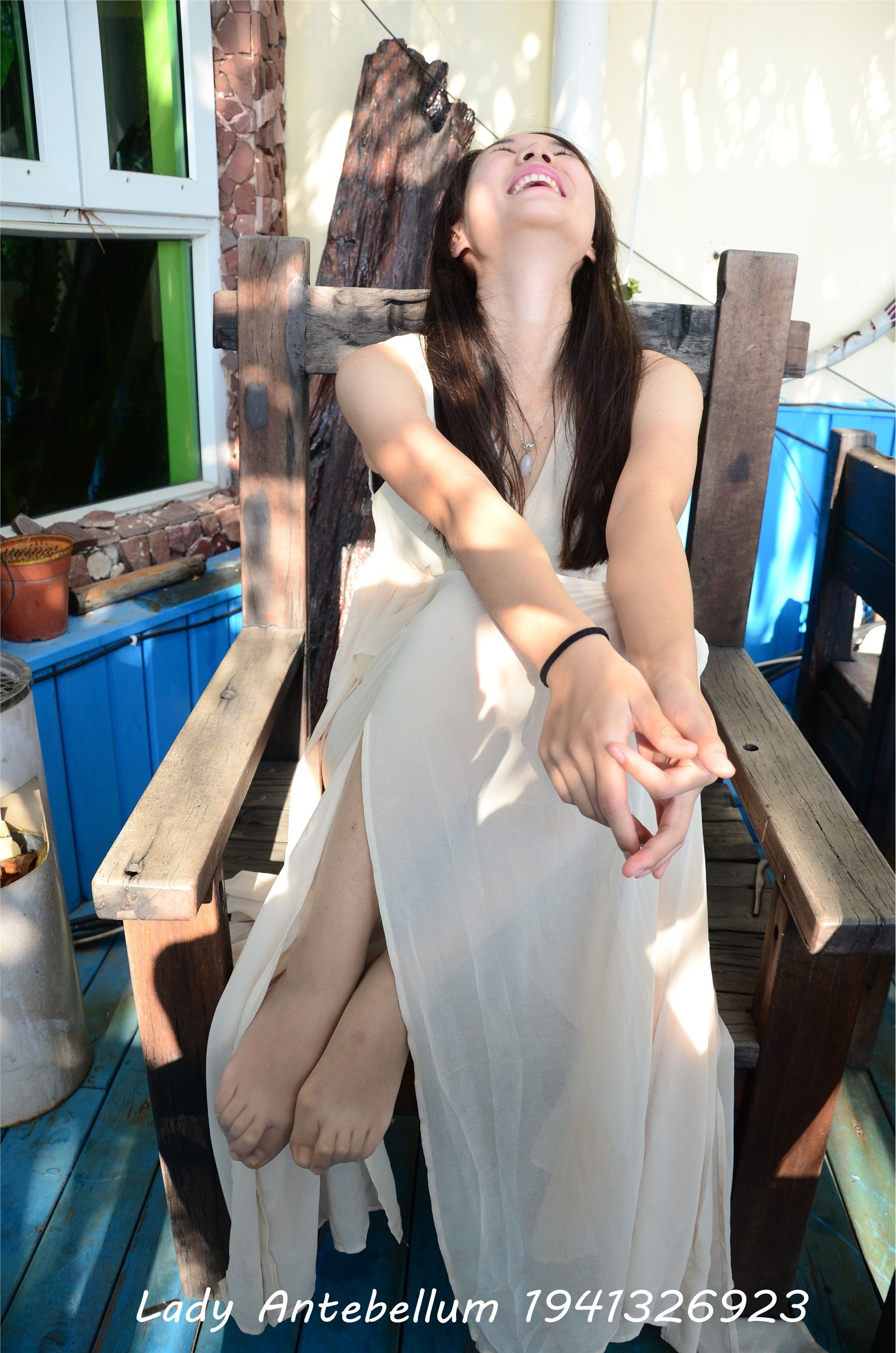 战前女神  恋足美腿棉袜女神级摄影套图 082