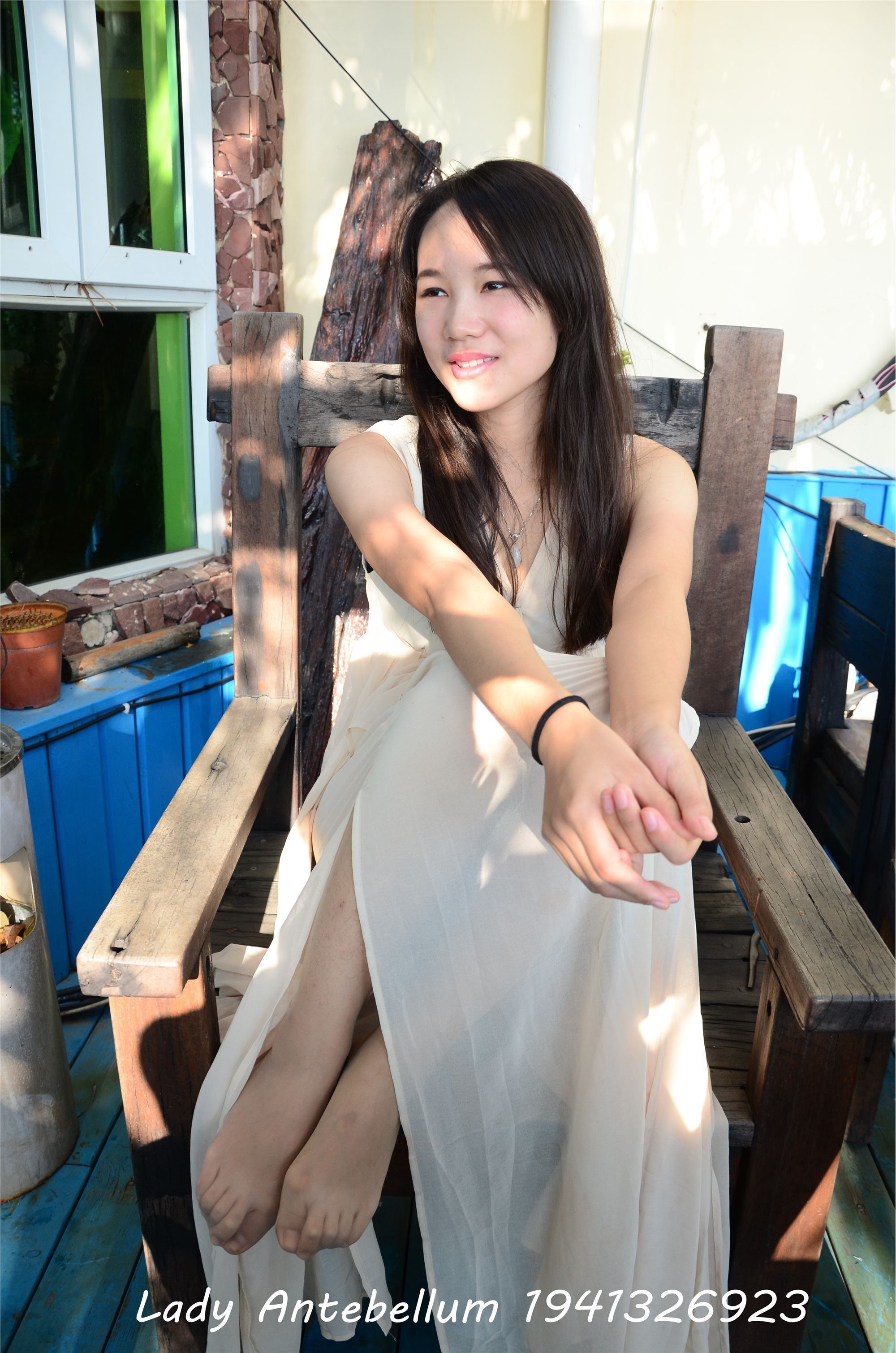 战前女神  恋足美腿棉袜女神级摄影套图 082