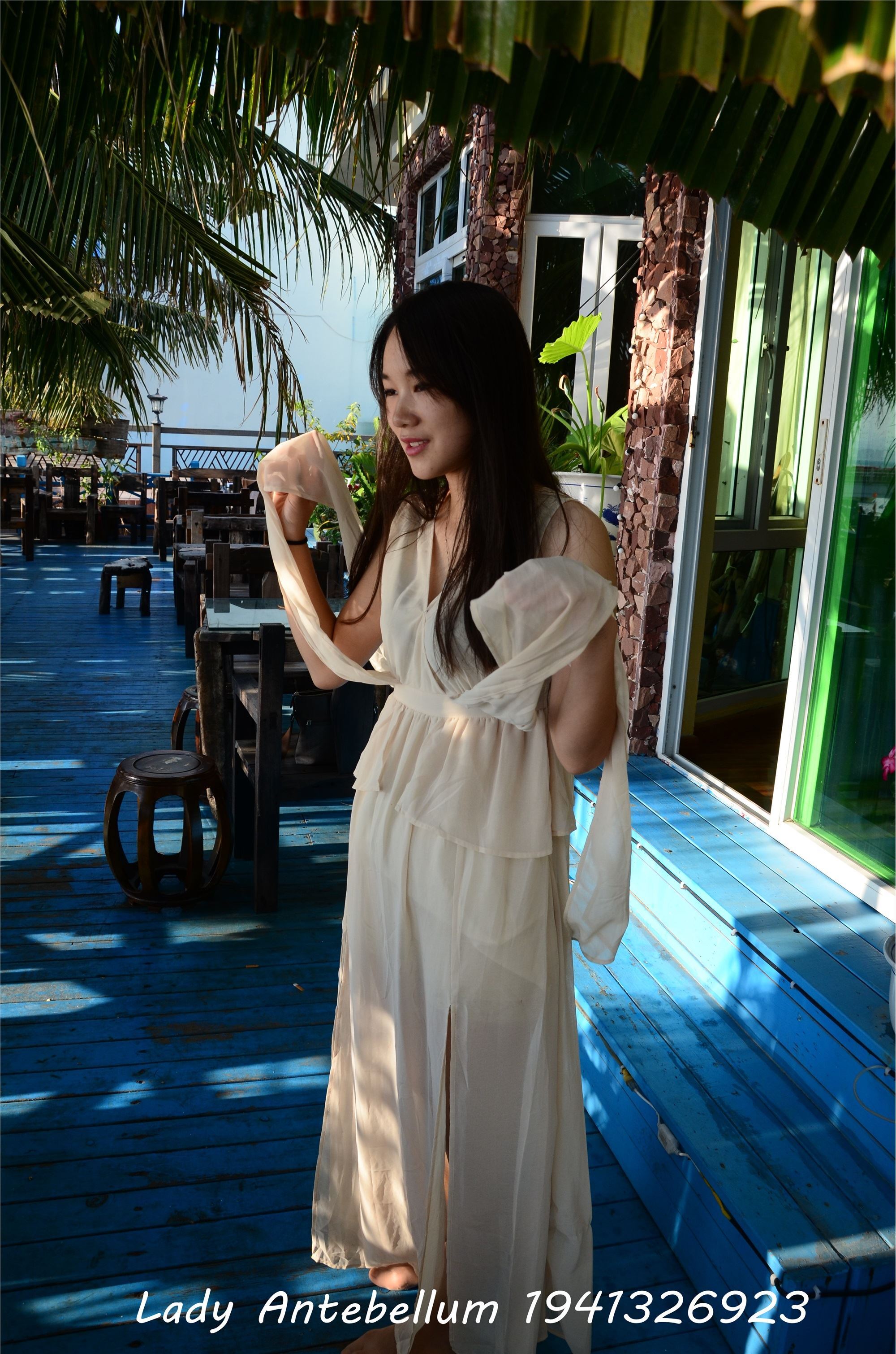 战前女神  恋足美腿棉袜女神级摄影套图 082