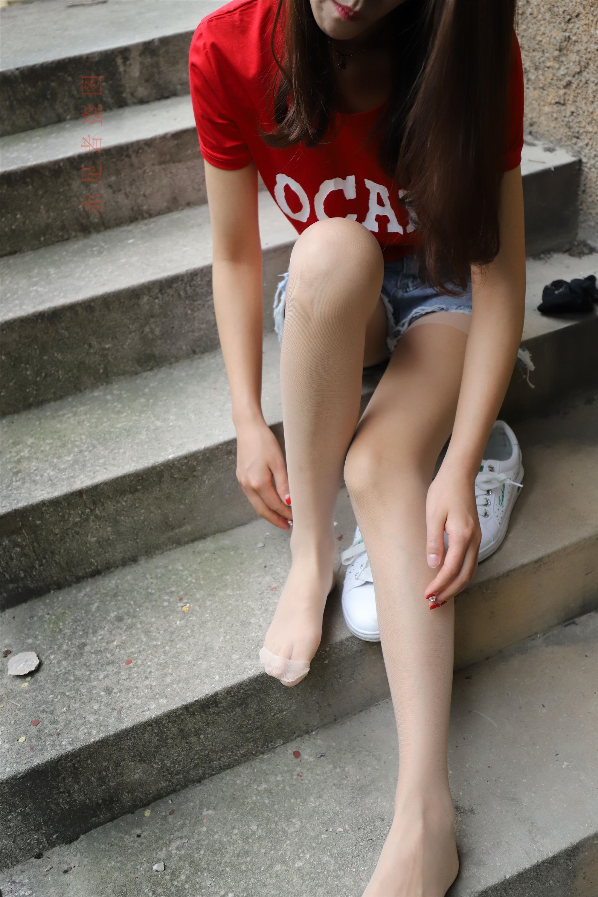 大西瓜套图 2018 6月活动模特1   长si 船袜(两套）2