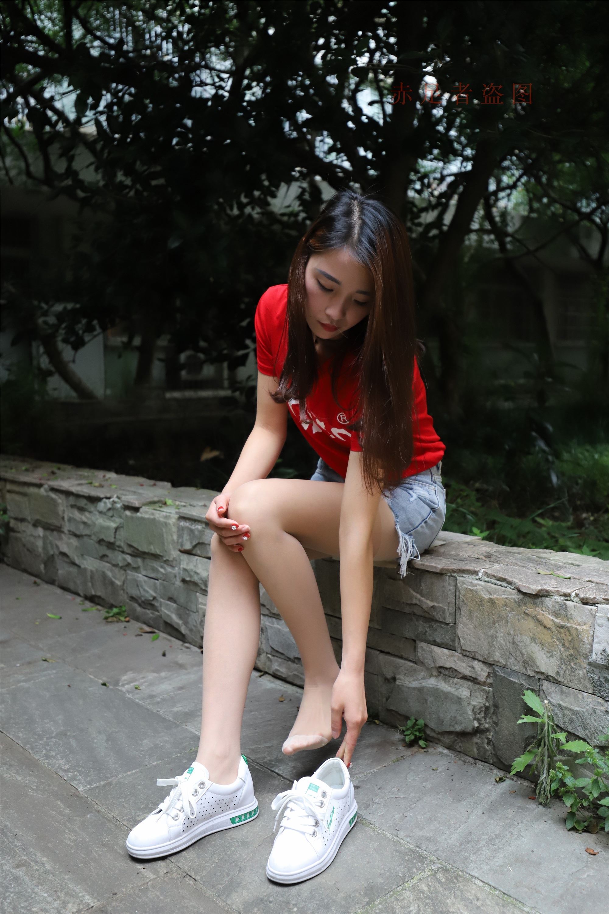 大西瓜套图 2018 6月活动模特1   长si 船袜(两套）2