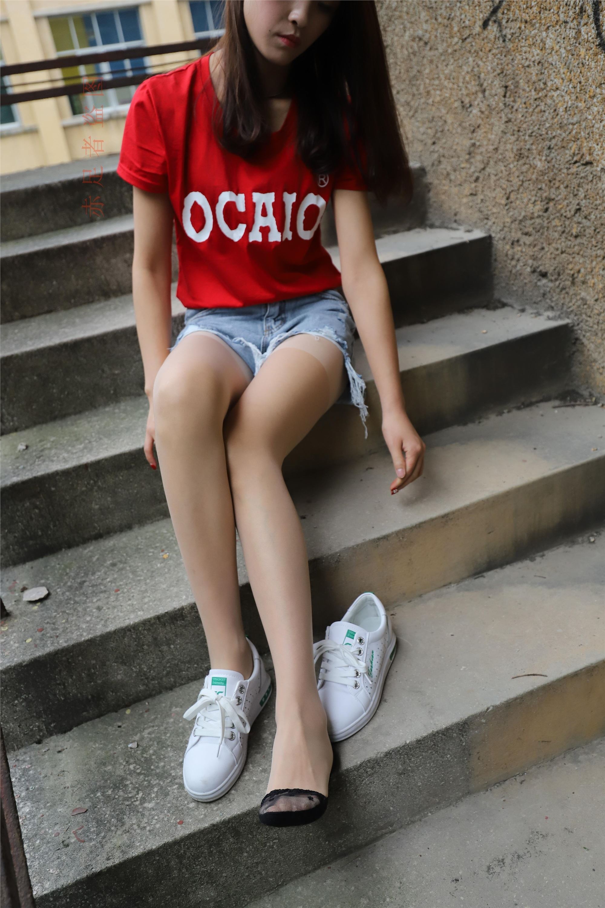 大西瓜套图 2018 6月活动模特1   长si 船袜(两套）2