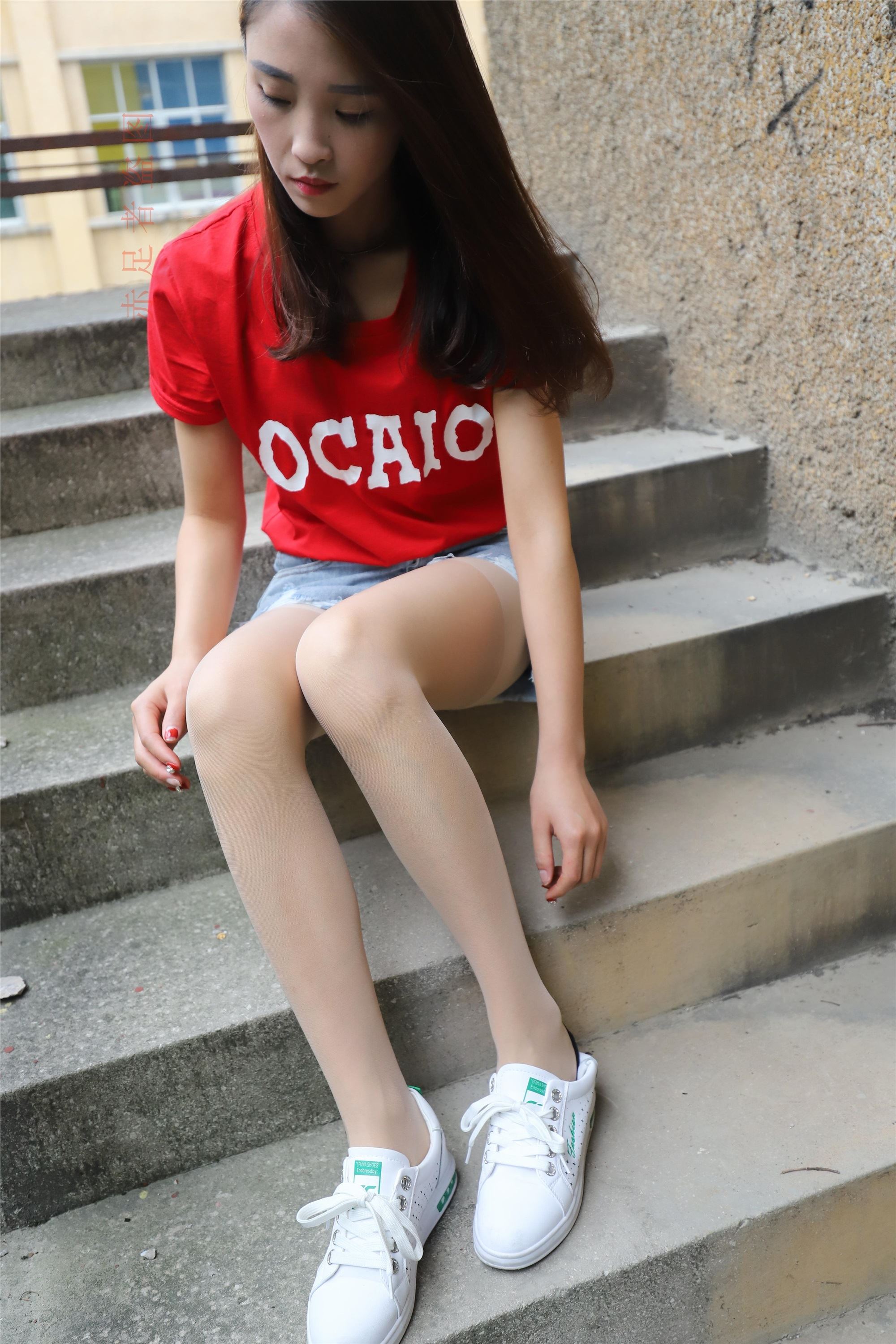 大西瓜套图 2018 6月活动模特1   长si 船袜(两套）2