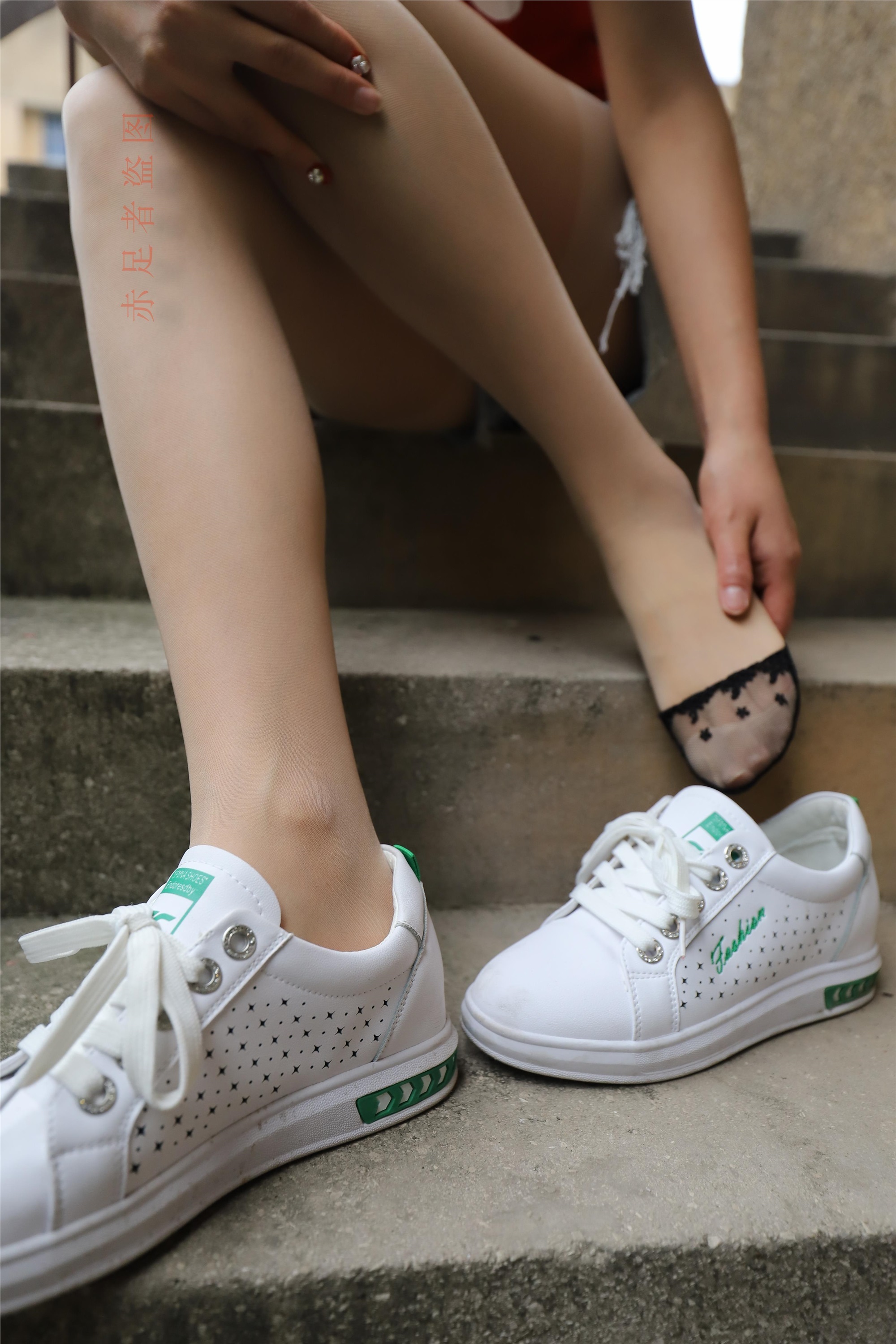 大西瓜套图 2018 6月活动模特1   长si 船袜(两套）2