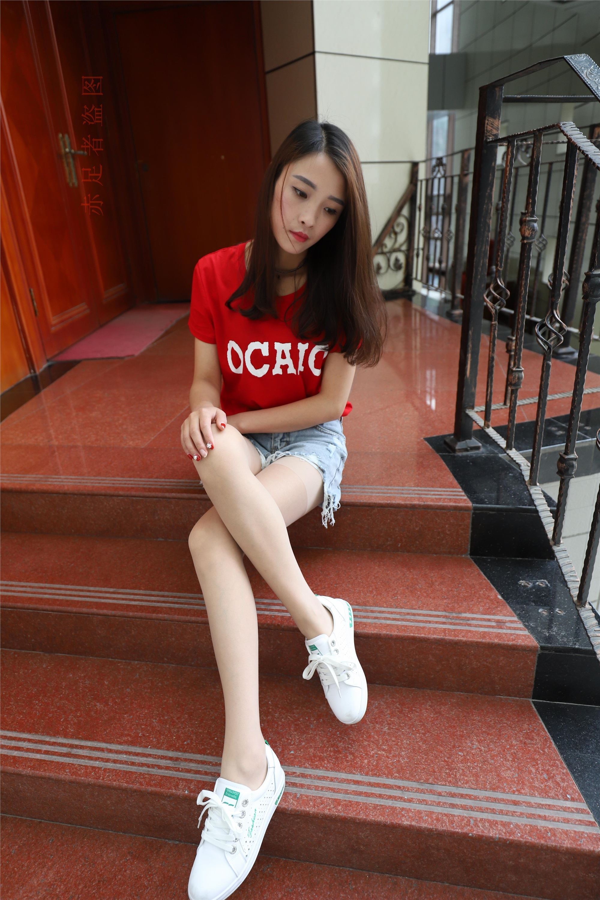 大西瓜套图 2018 6月活动模特1   长si 船袜(两套）2