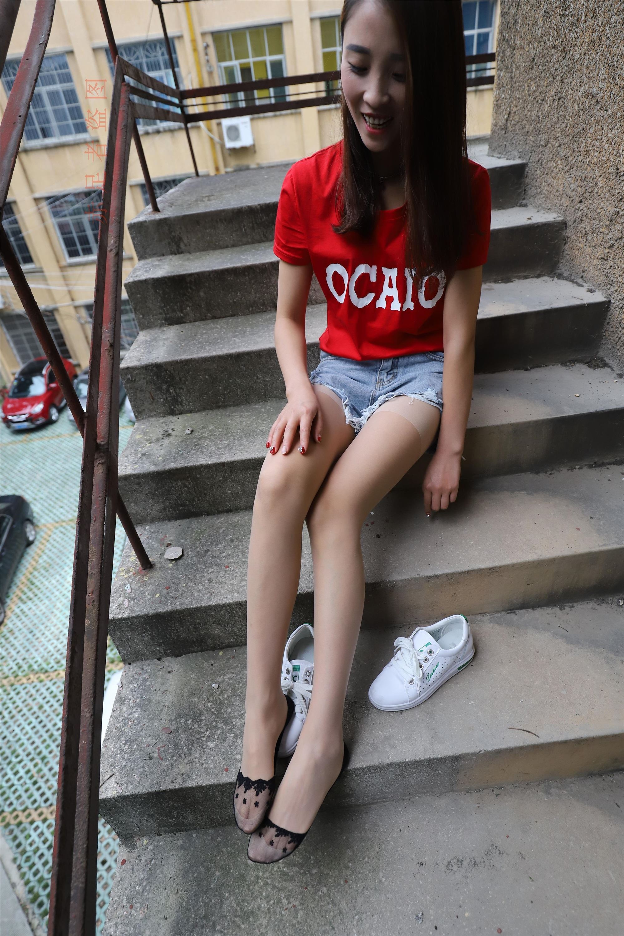 大西瓜套图 2018 6月活动模特1   长si 船袜(两套）2