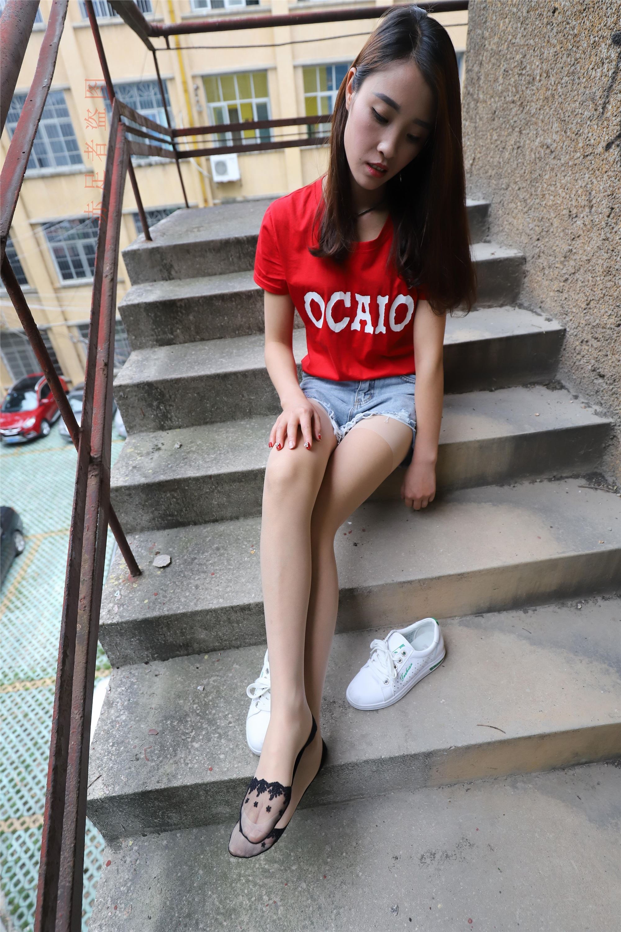 大西瓜套图 2018 6月活动模特1   长si 船袜(两套）2