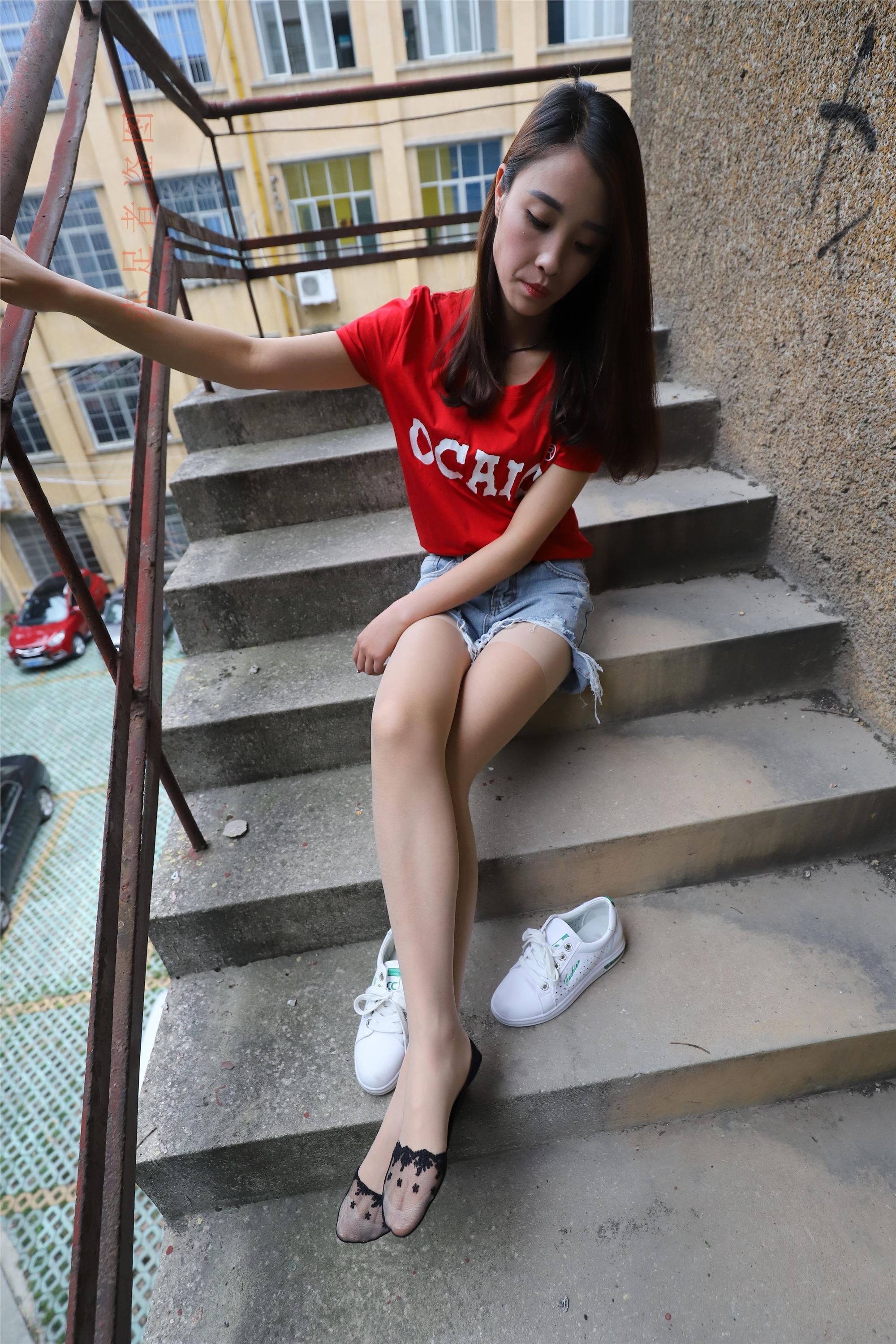 大西瓜套图 2018 6月活动模特1   长si 船袜(两套）2