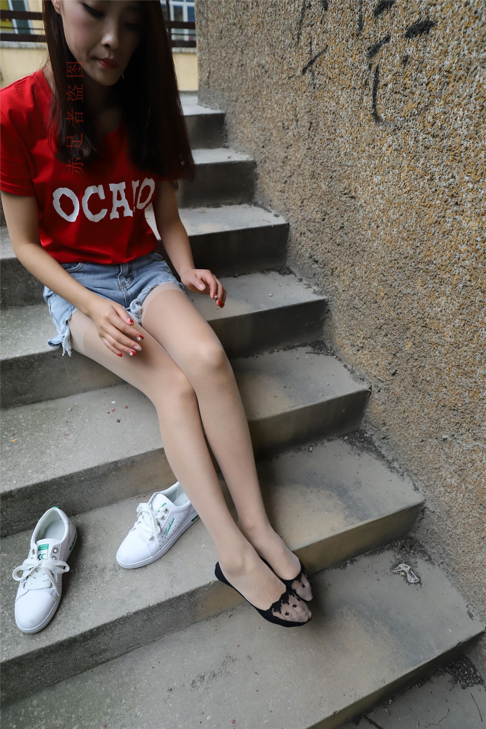 大西瓜套图 2018 6月活动模特1   长si 船袜(两套）2